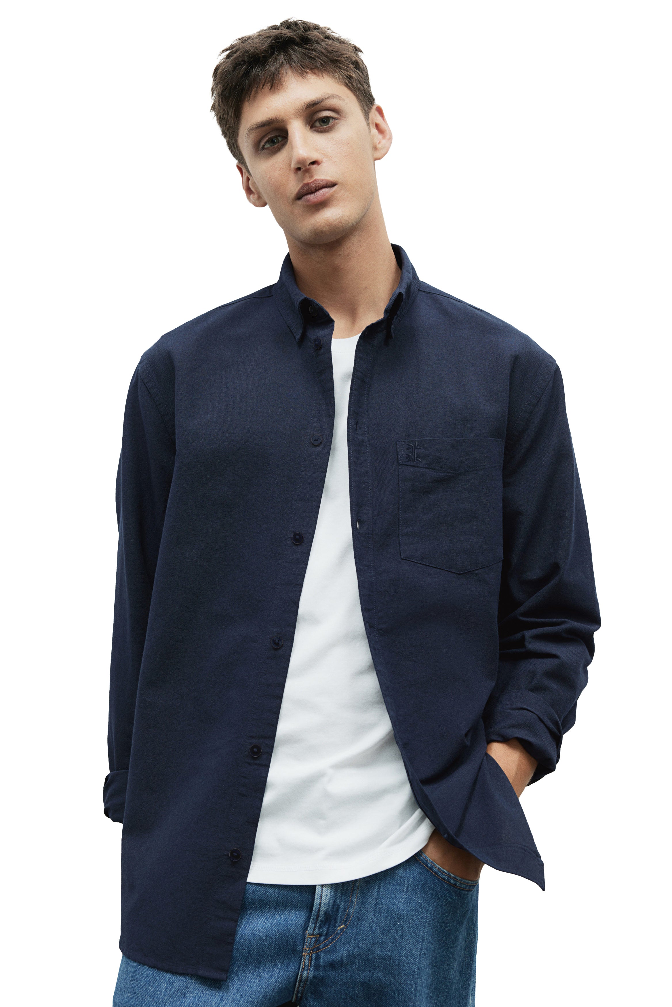 Classic Essential 100% Cotton Embroidery Shirt