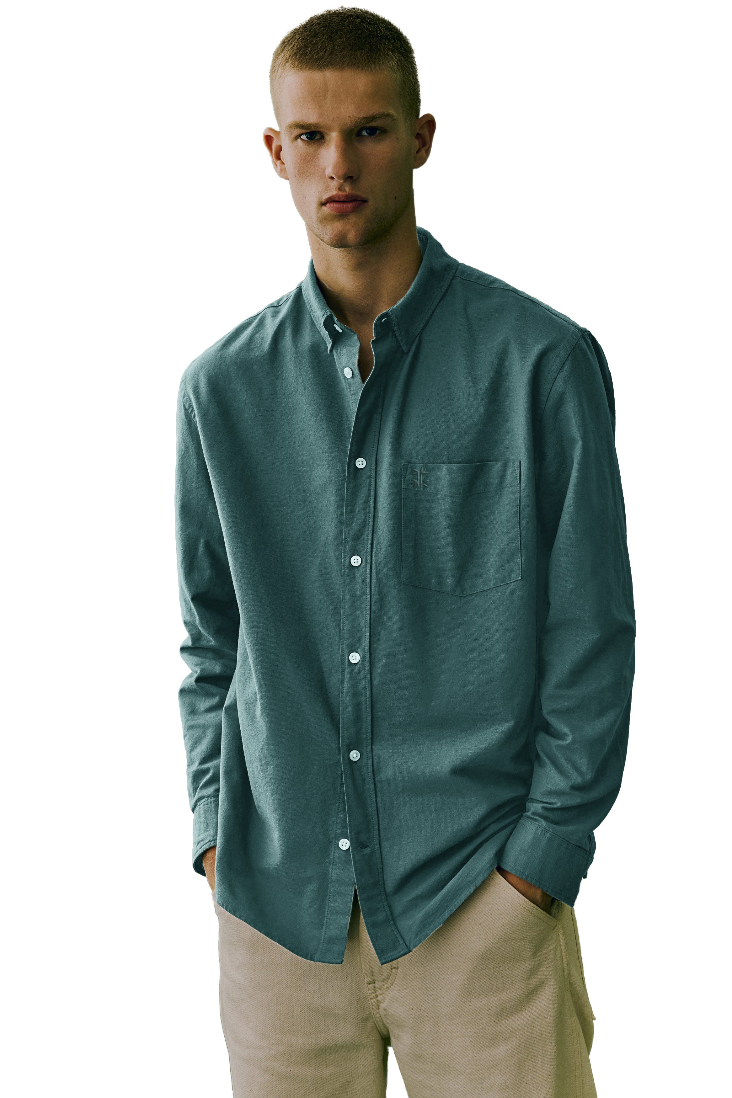 Classic Essential 100% Cotton Embroidery Shirt