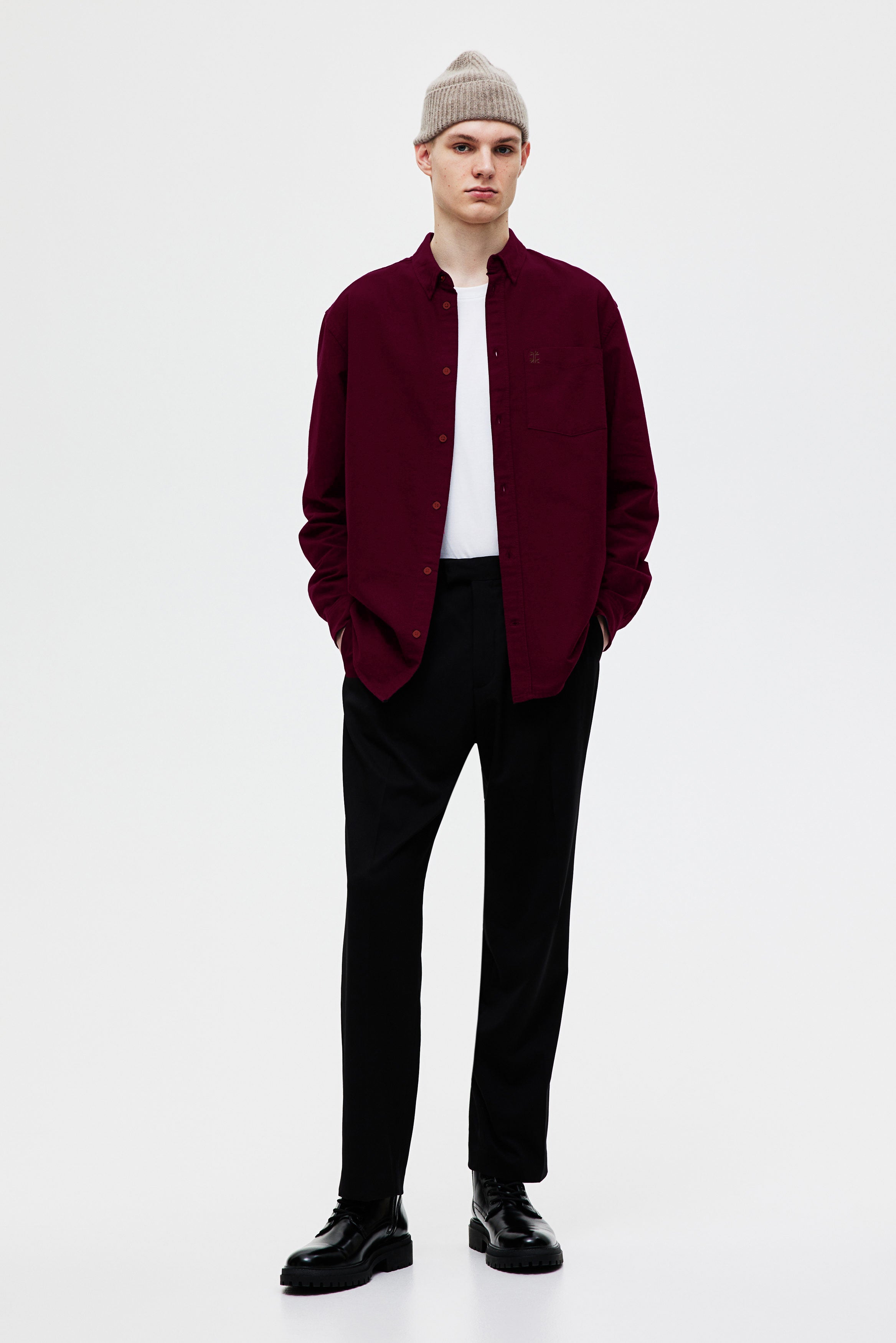 Classic Essential 100% Cotton Embroidery Shirt