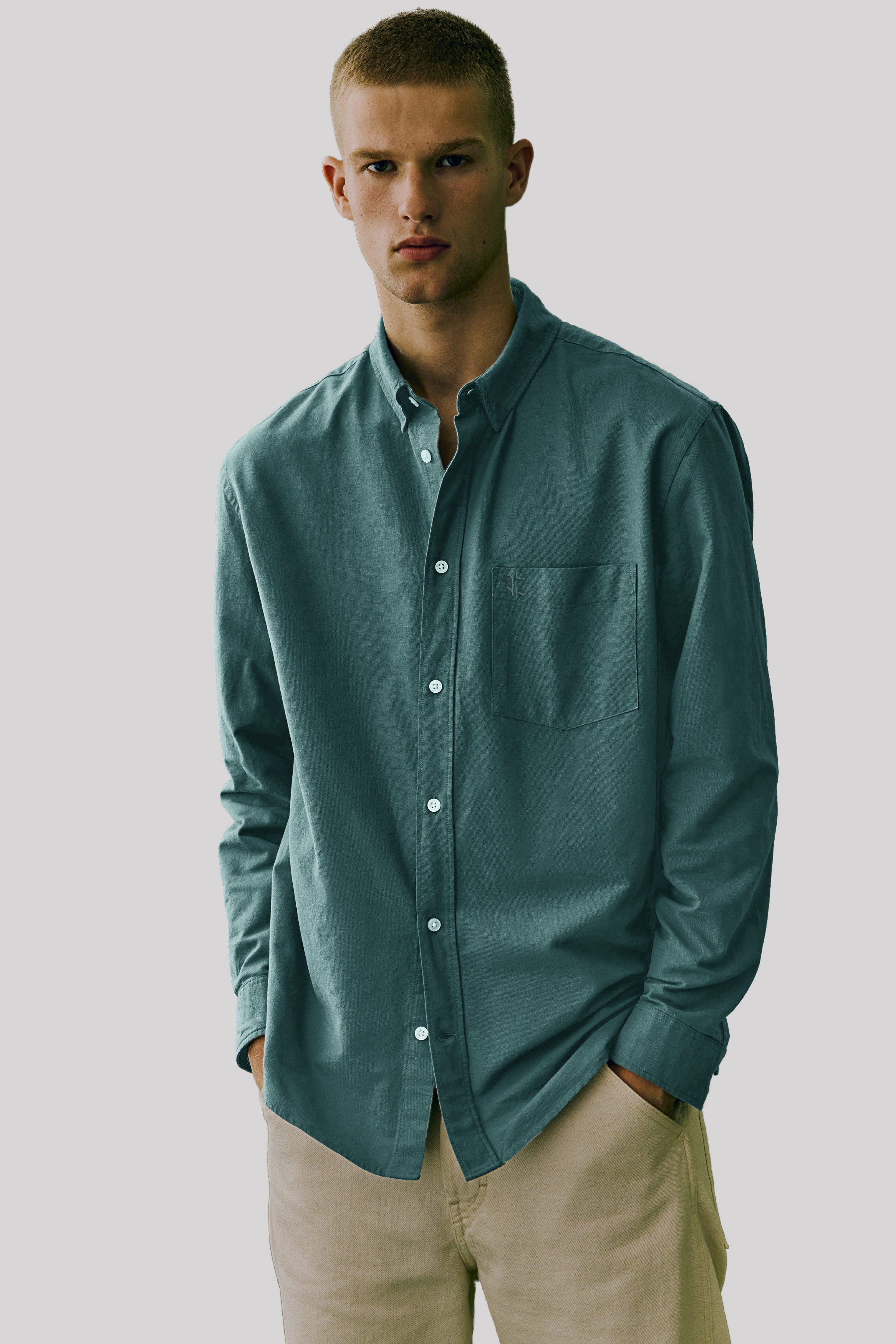 Classic Essential 100% Cotton Embroidery Shirt