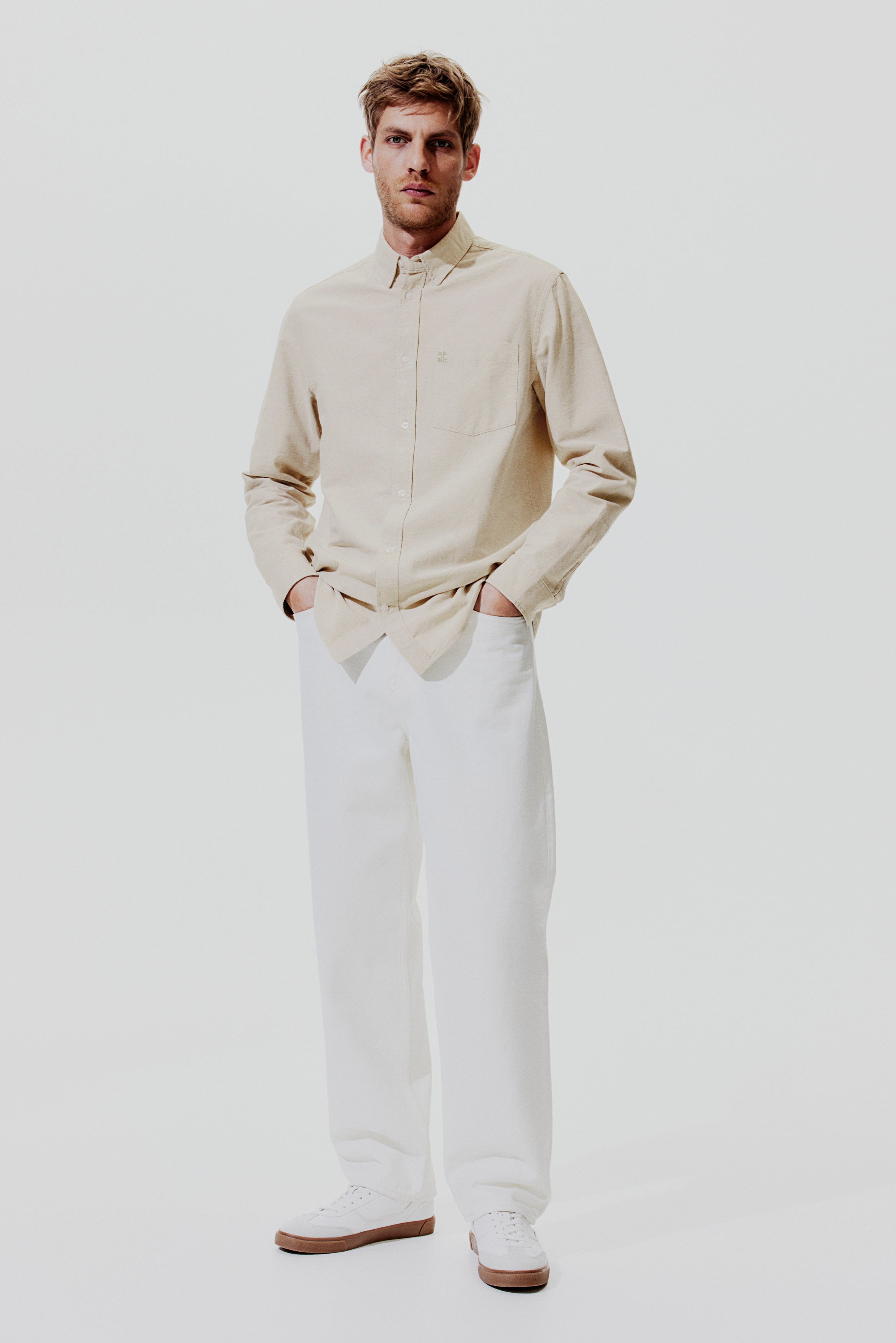 Classic Essential 100% Cotton Embroidery Shirt