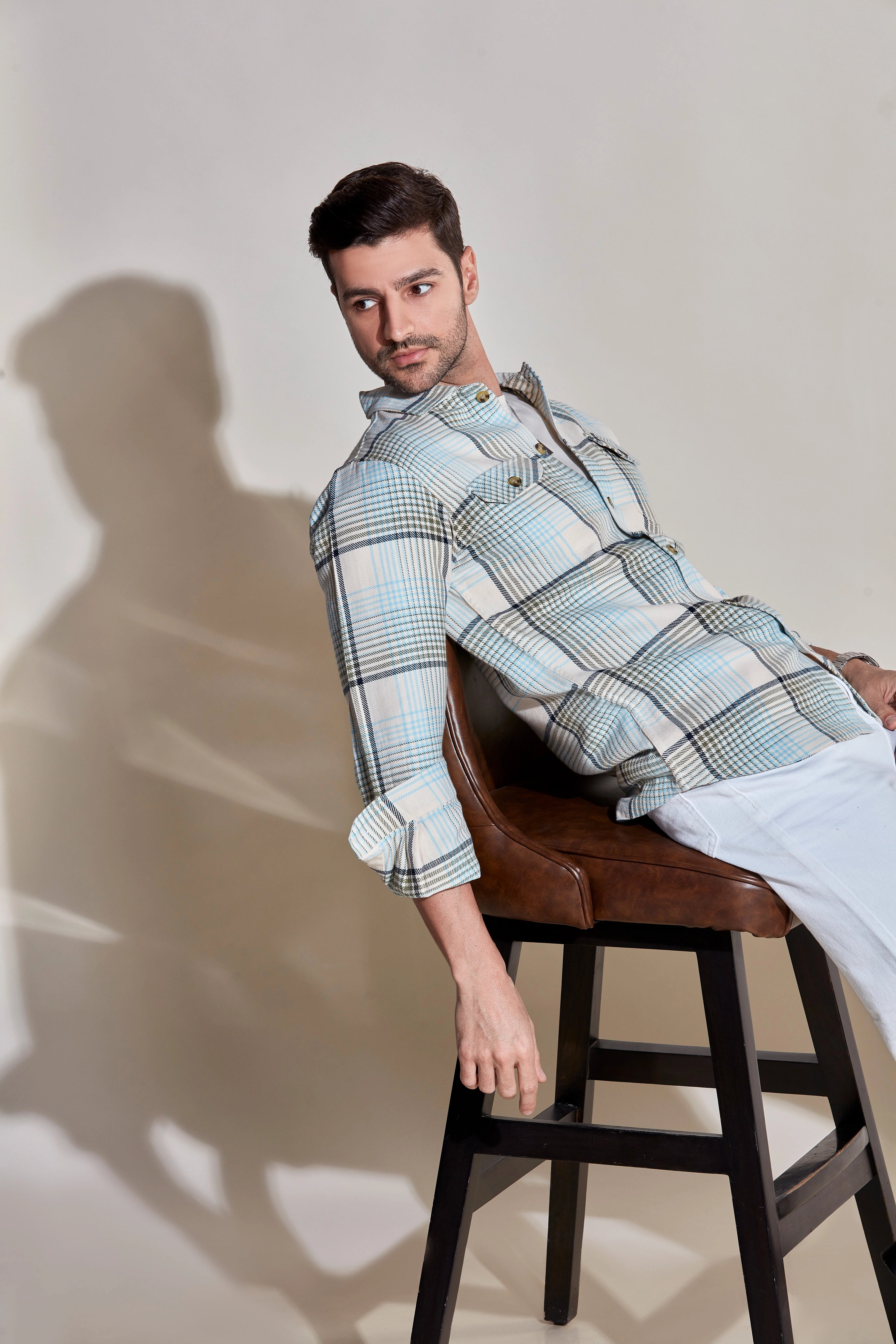 Veg Green Casual Checkered