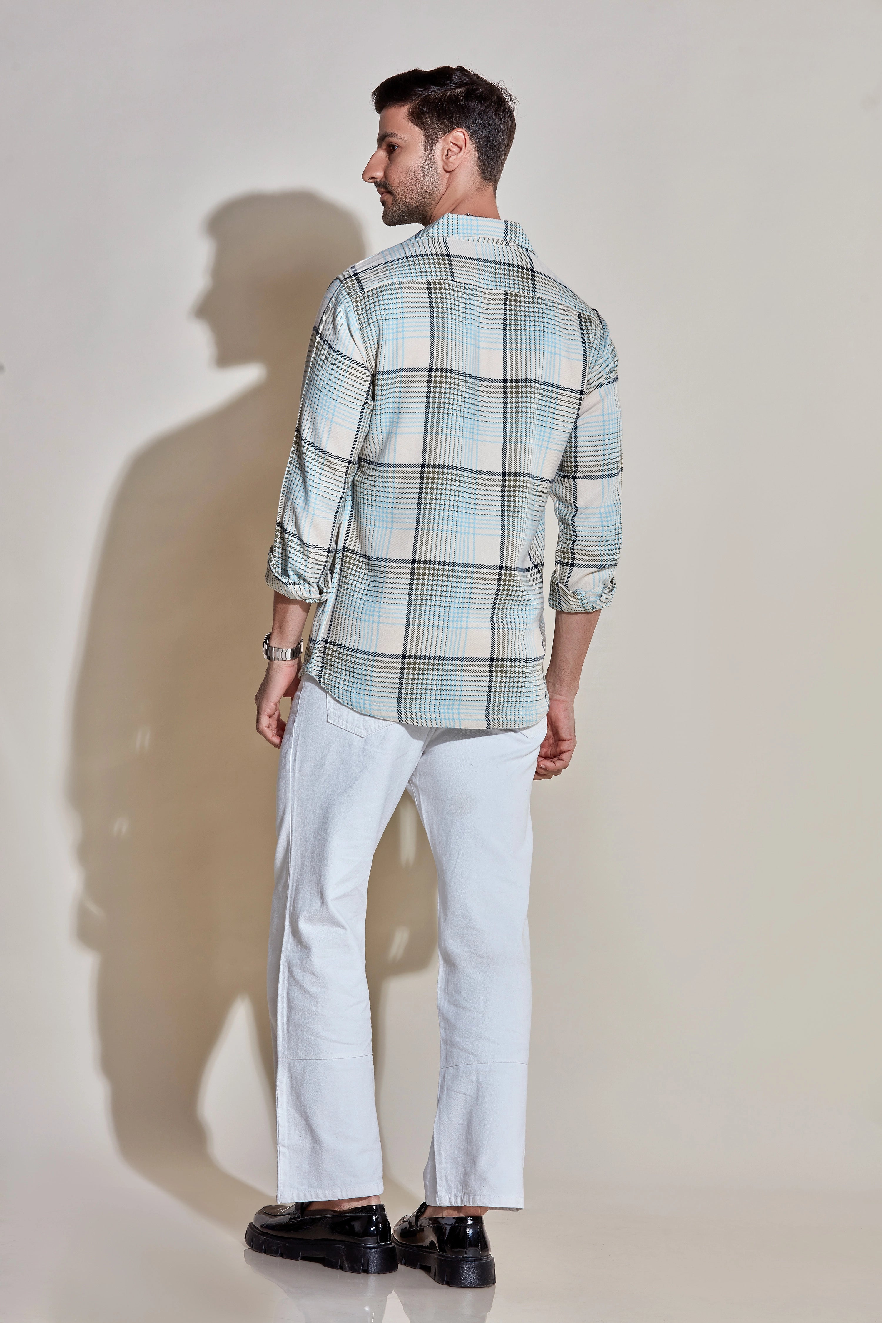 Veg Green Casual Checkered