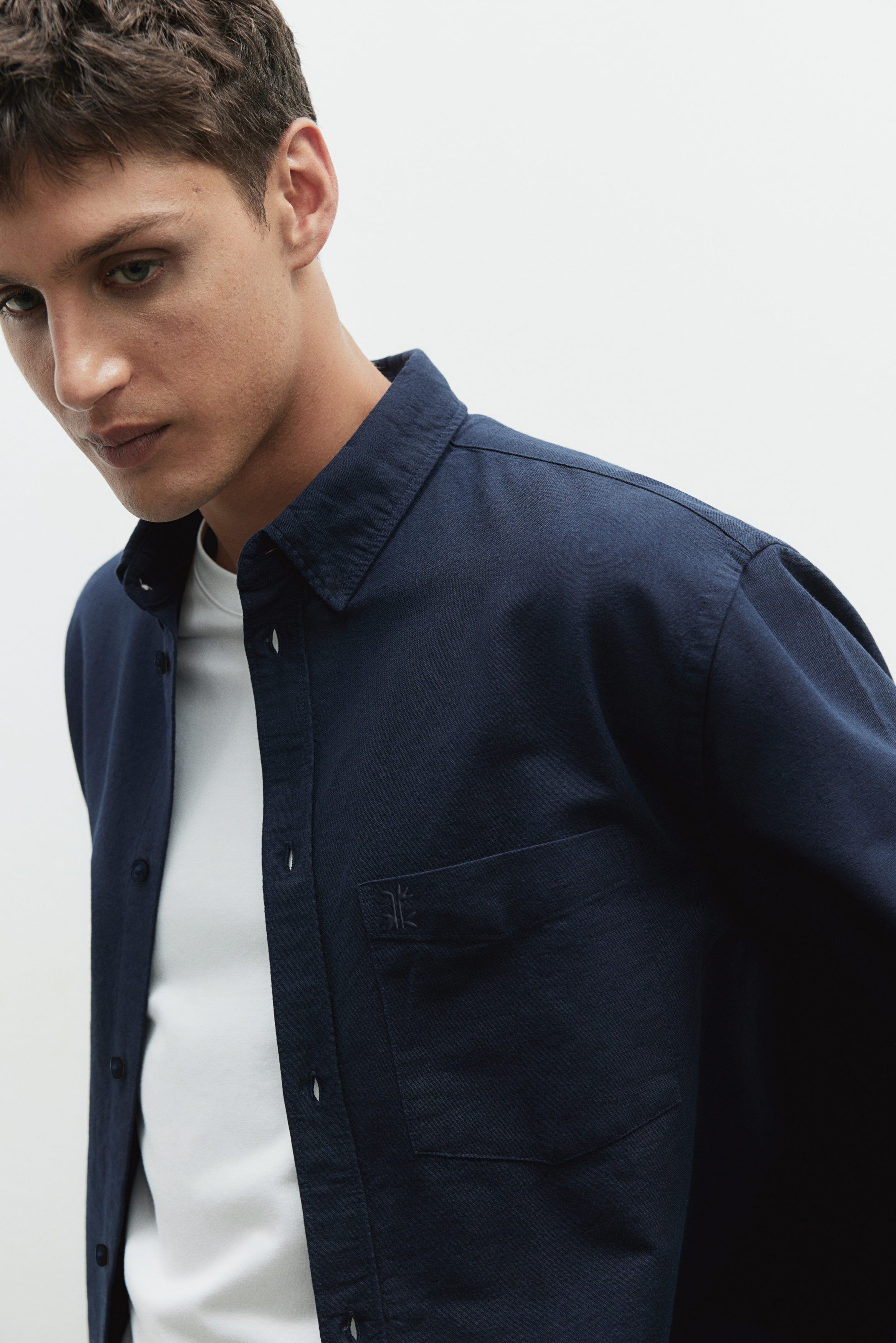 Classic Essential 100% Cotton Embroidery Shirt