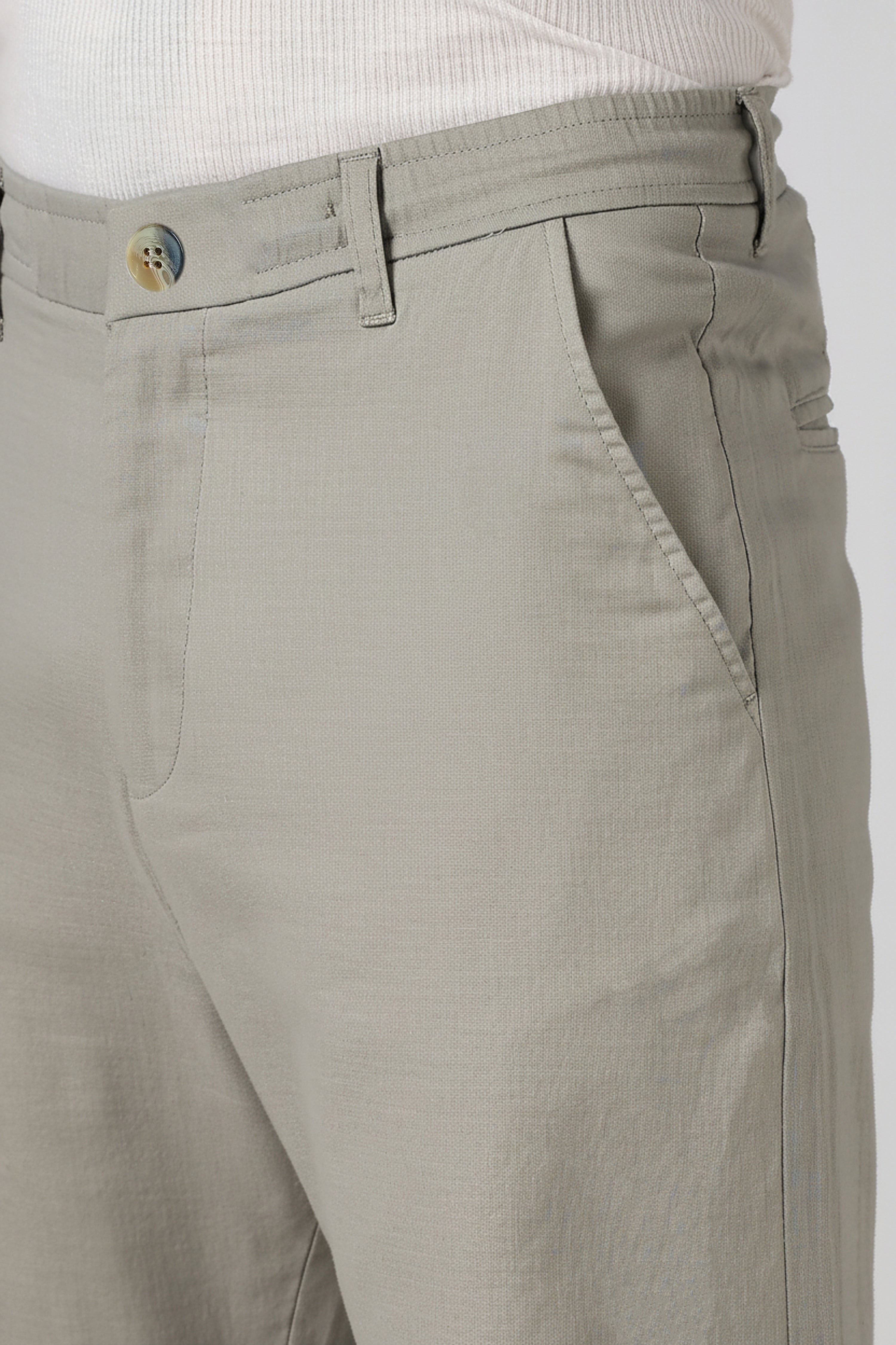 Stand at Ease 100% Cotton Straight Fit Grey Pant