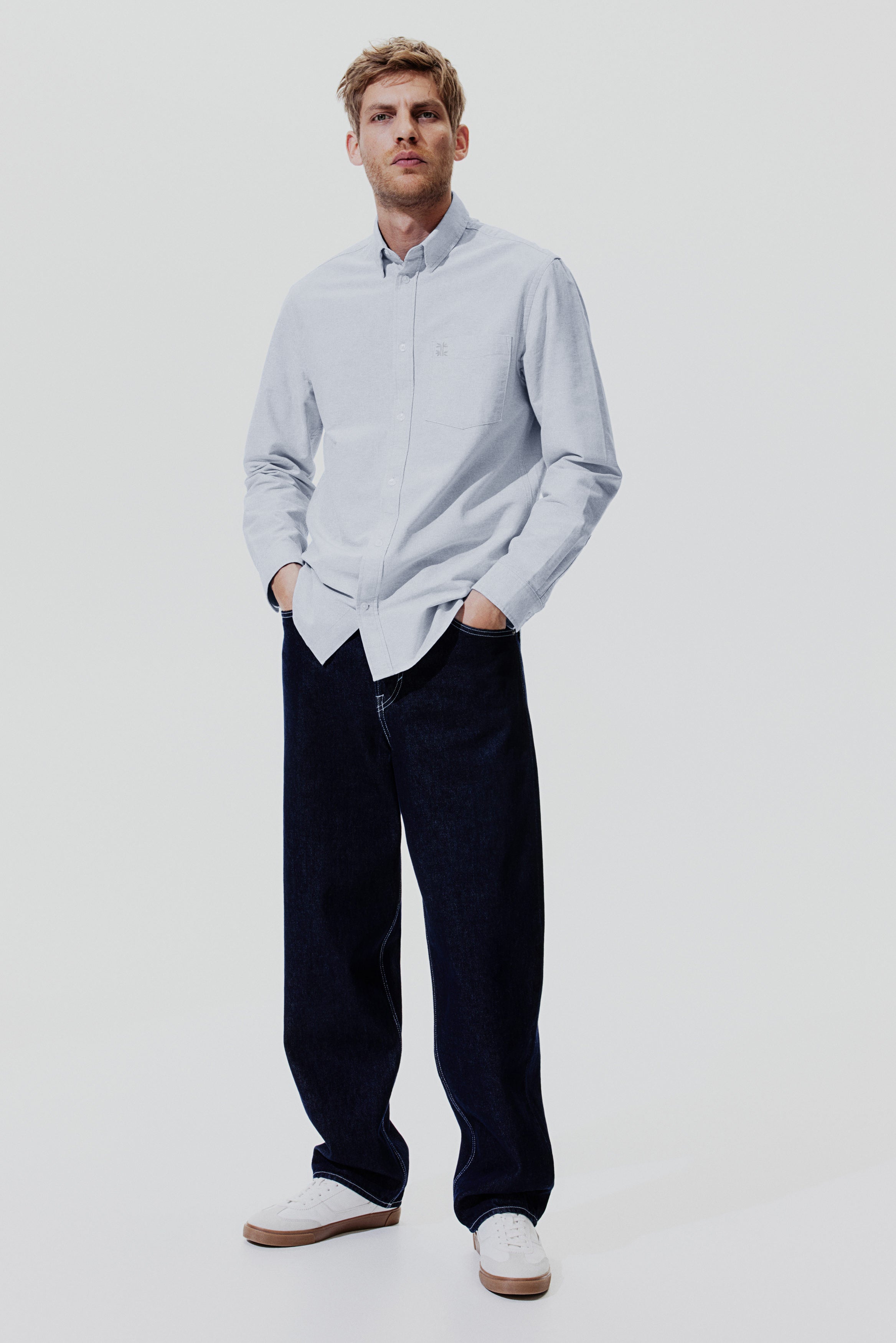 Classic Essential 100% Cotton Embroidery Shirt