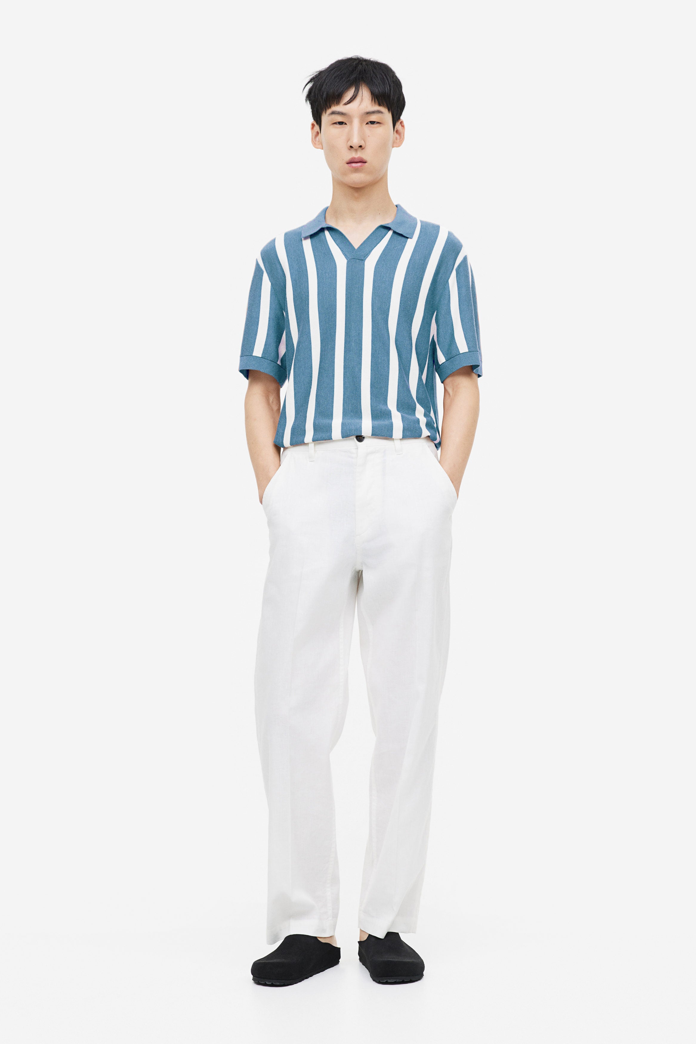 Morning Blue Stripes Old Money Polos