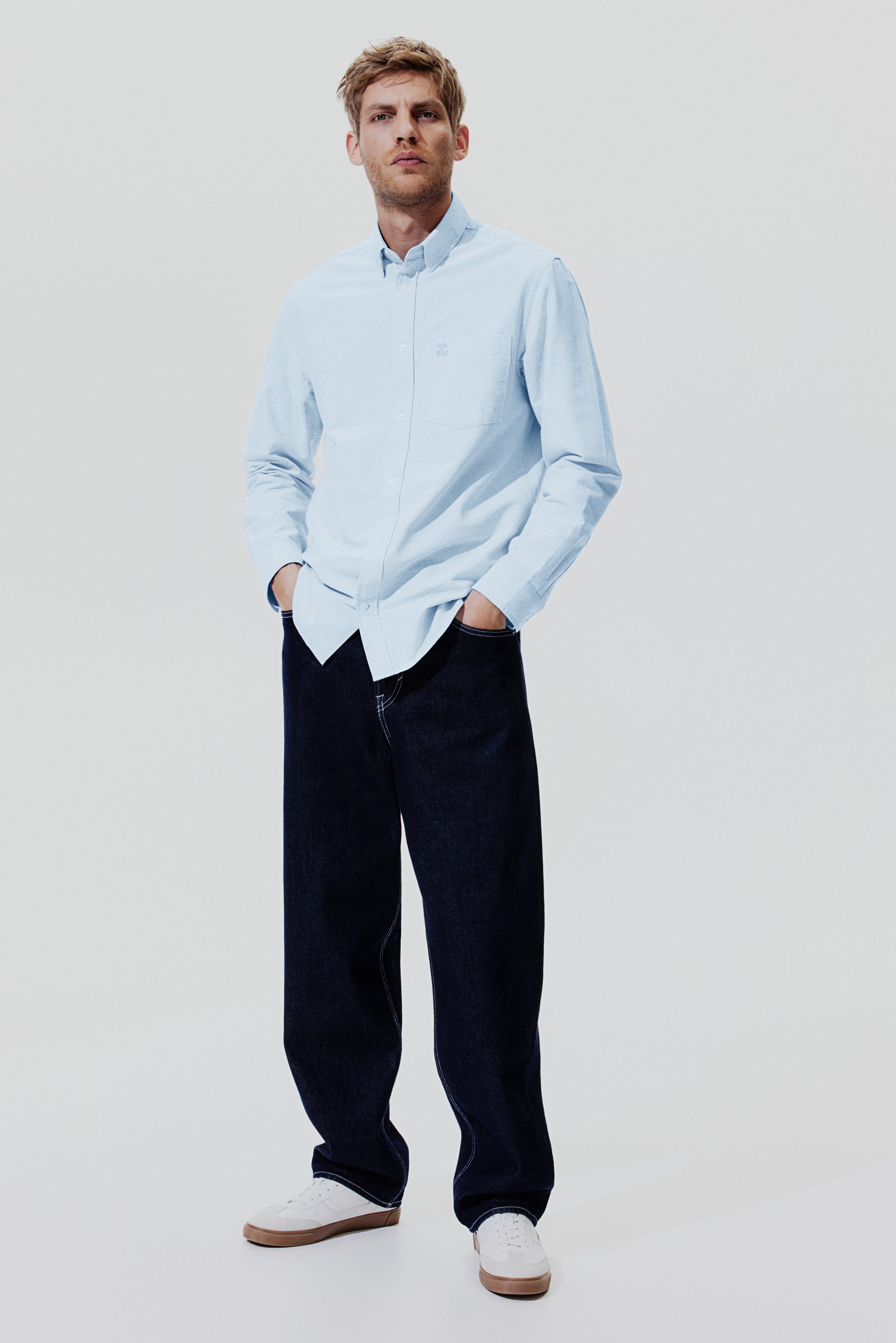 Classic Essential 100% Cotton Embroidery Shirt