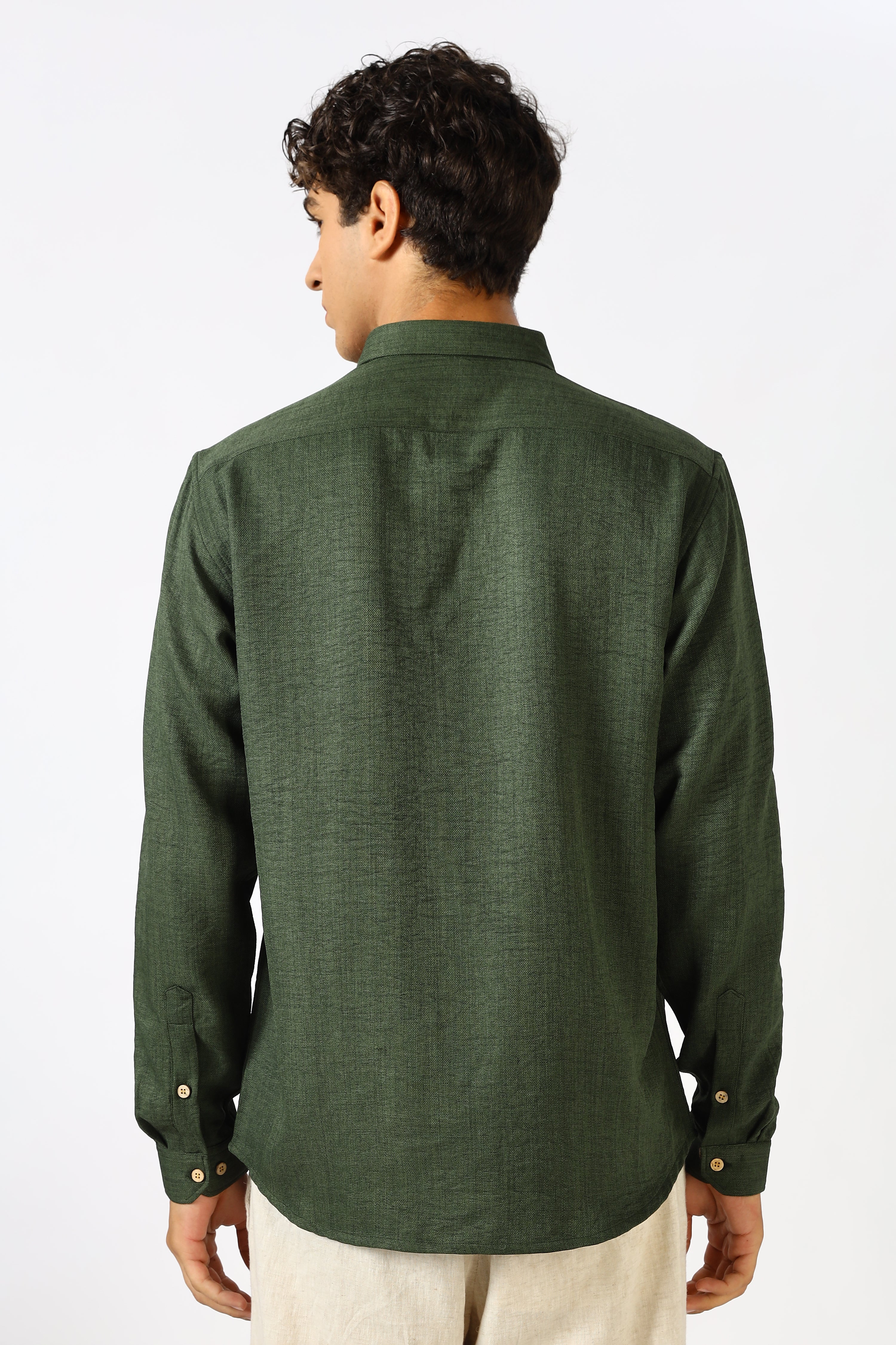 Forest Green Eagle Embroidered Shirt