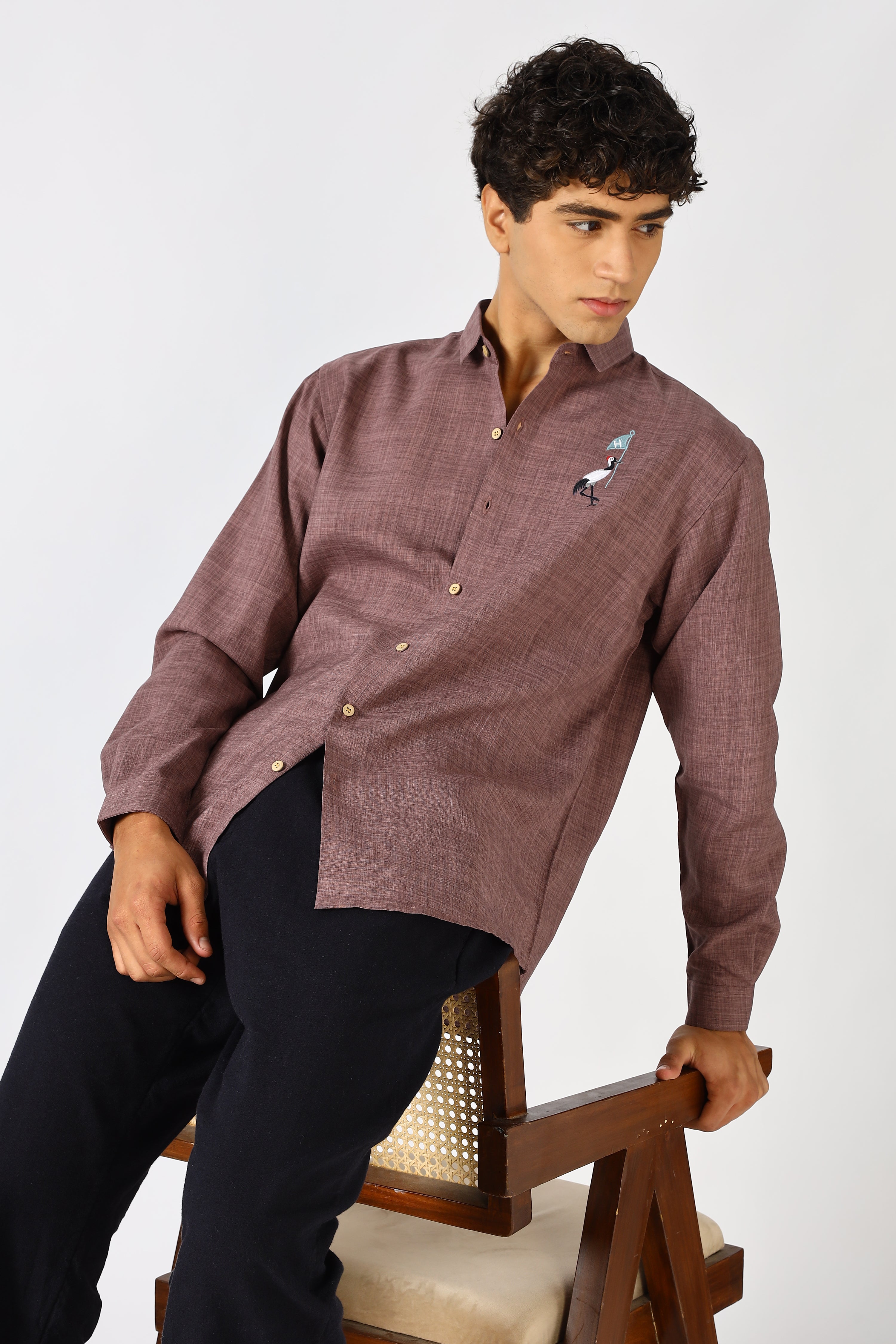 The Crane Escape Embroidered Shirt