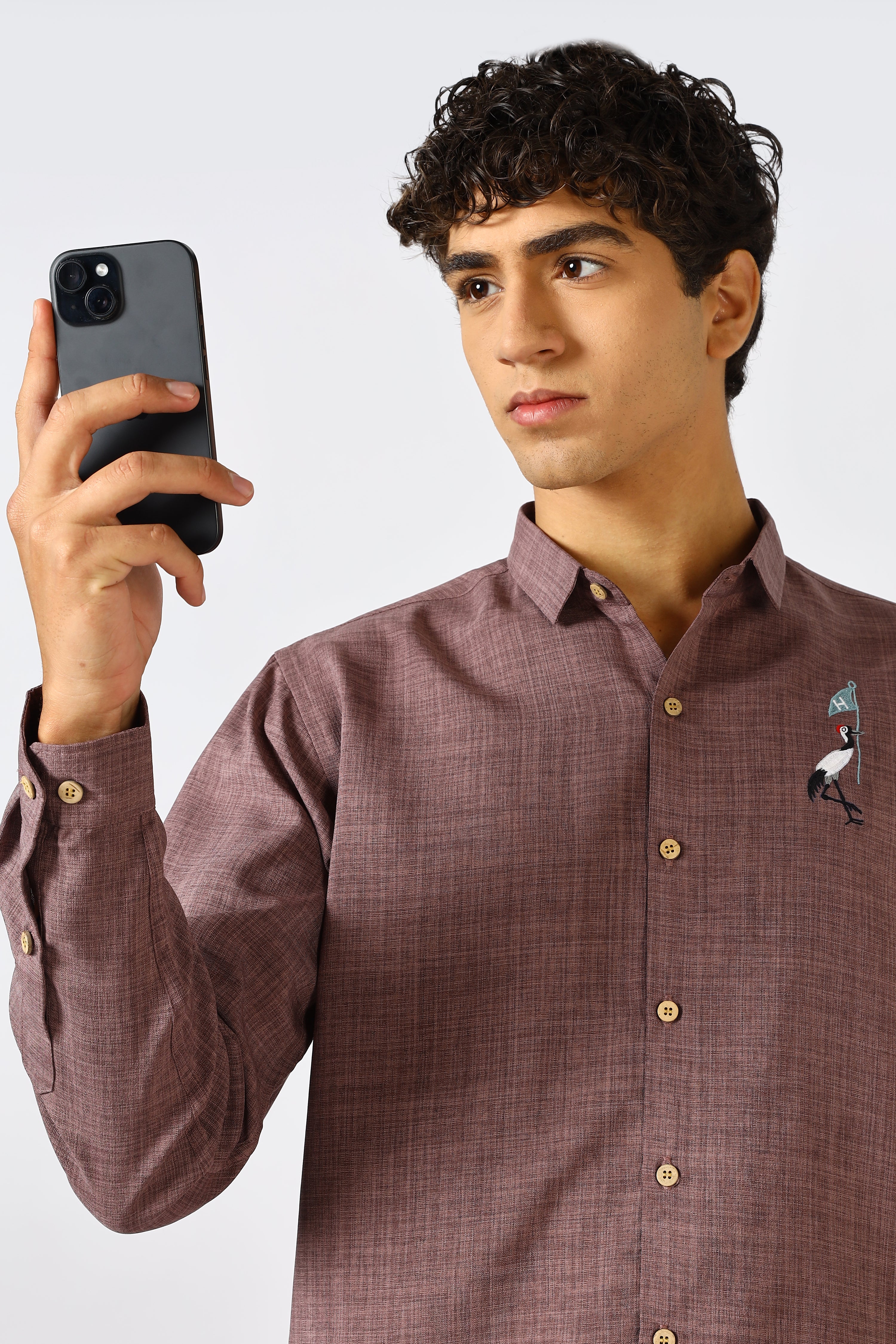 The Crane Escape Embroidered Shirt