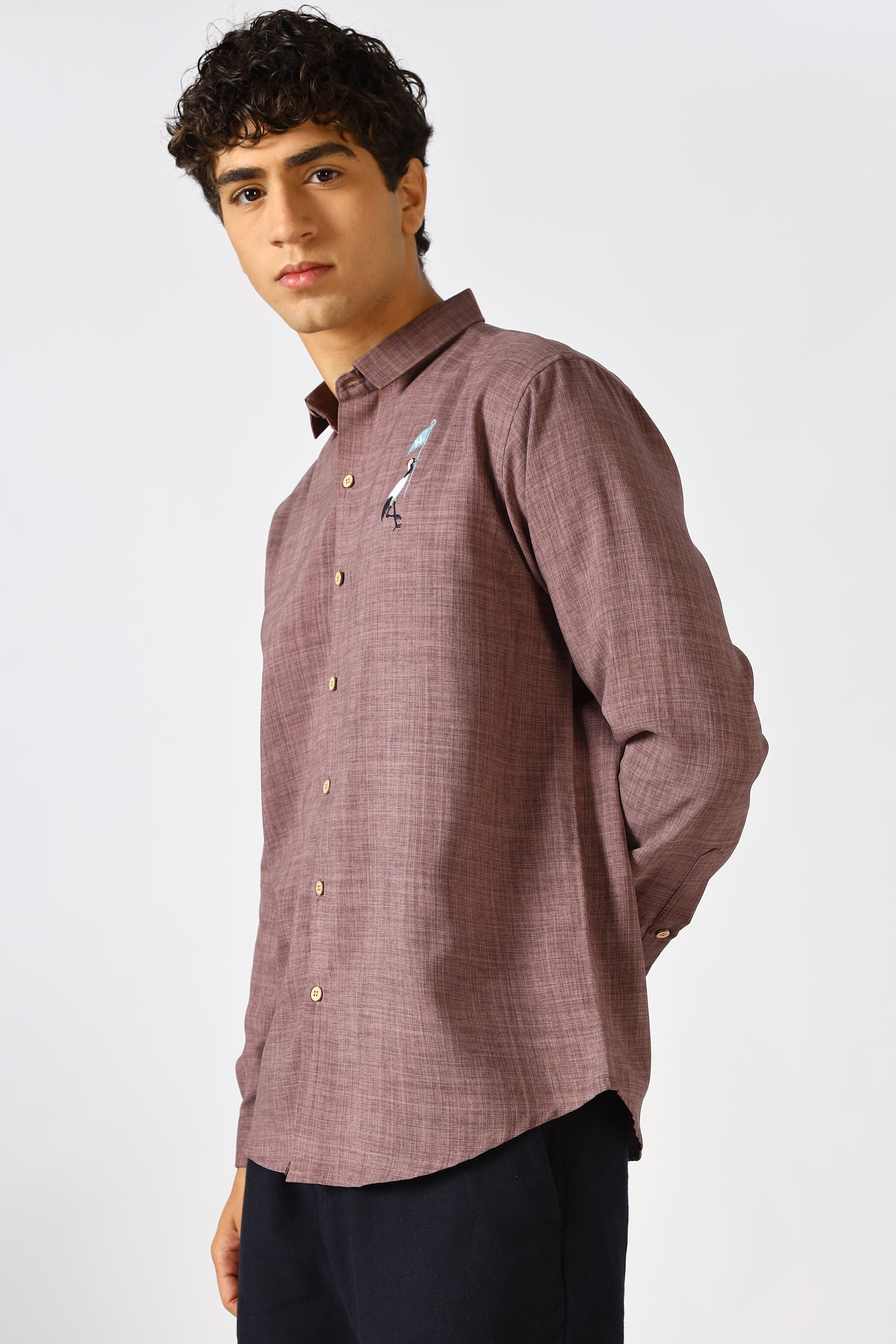 The Crane Escape Embroidered Shirt