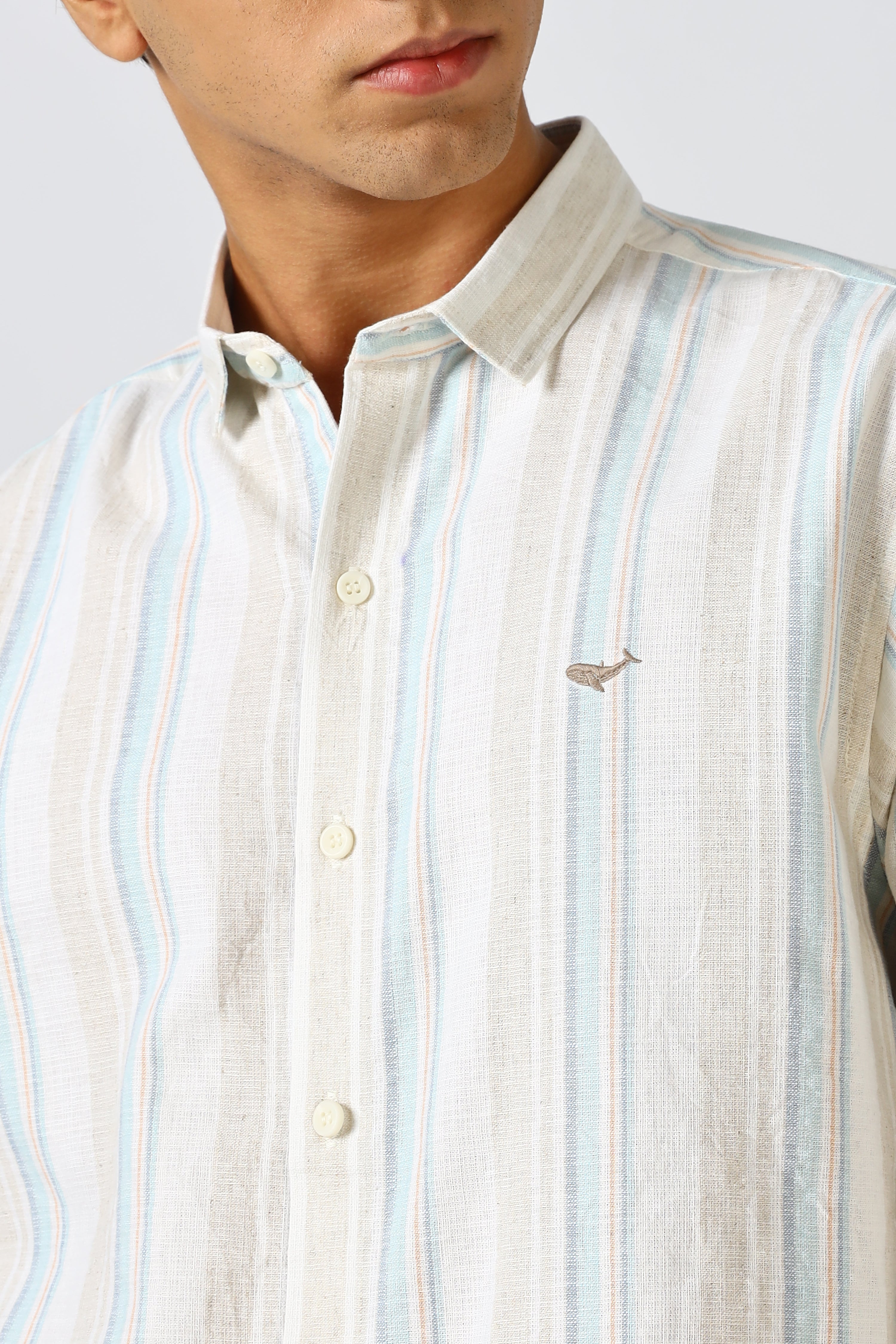 Havana 100% Cotton Regular Fit Multi-Colour Stripes Shirt