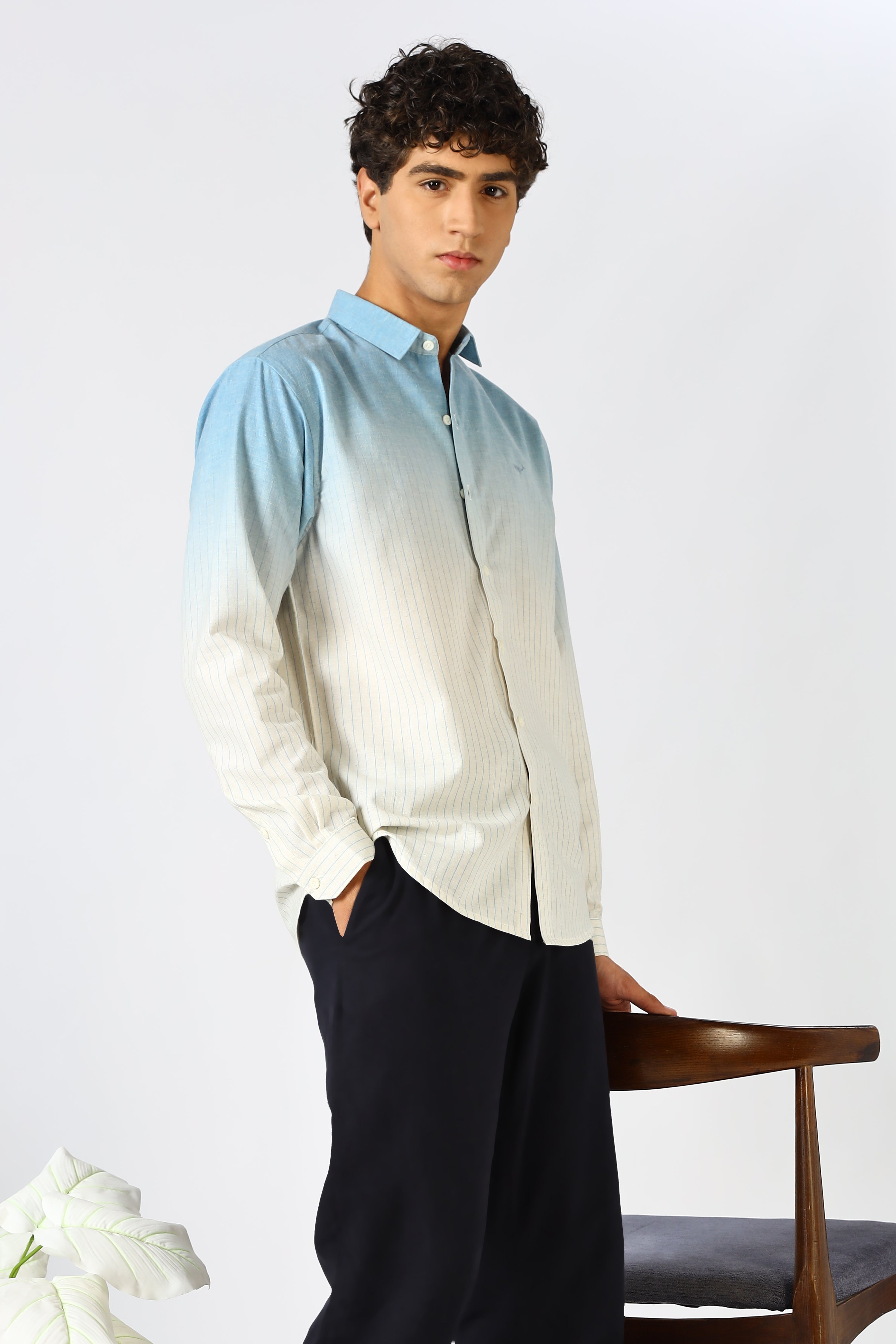 Blue Mirage Striped Ombré Shirt