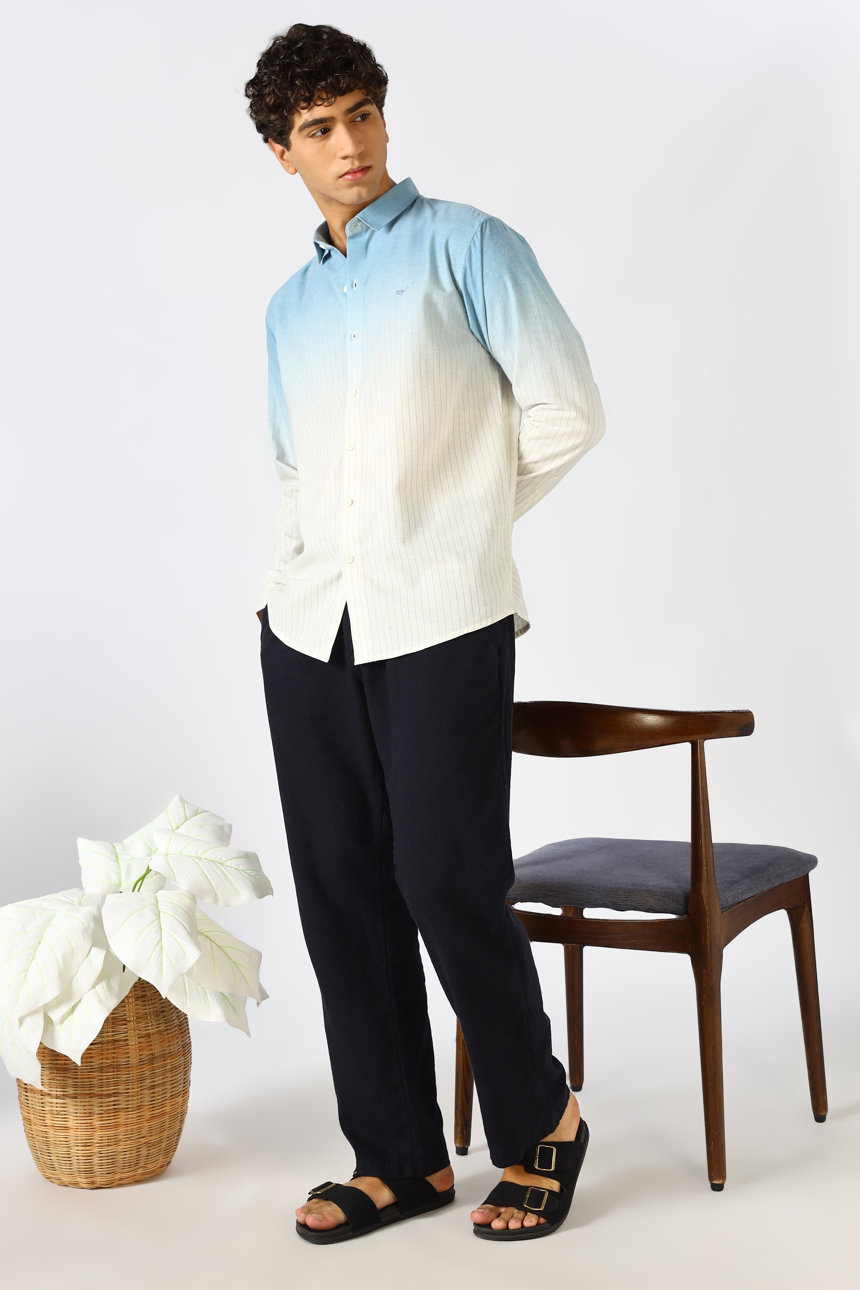 Blue Mirage Striped Ombré Shirt