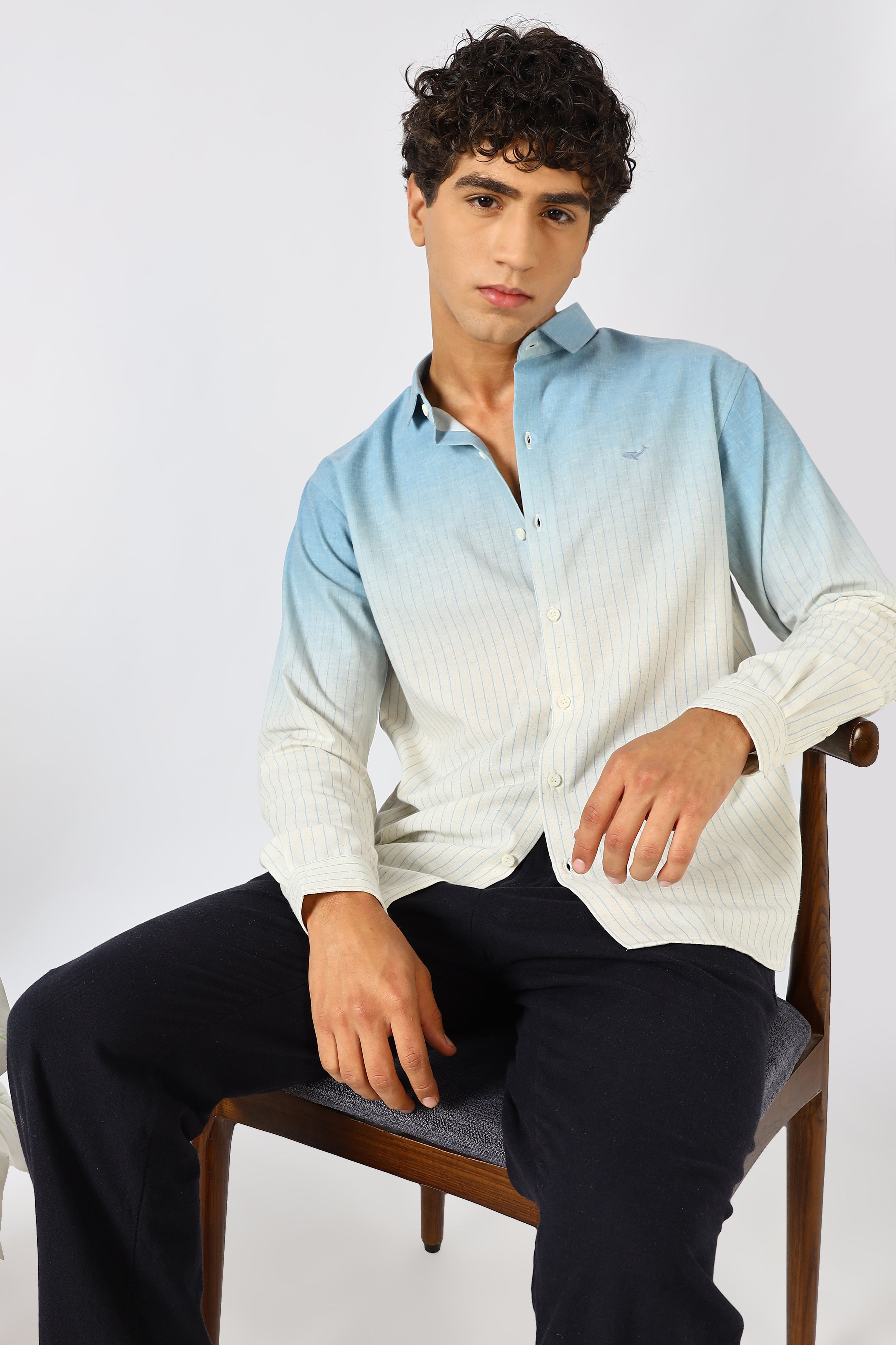 Blue Mirage Striped Ombré Shirt