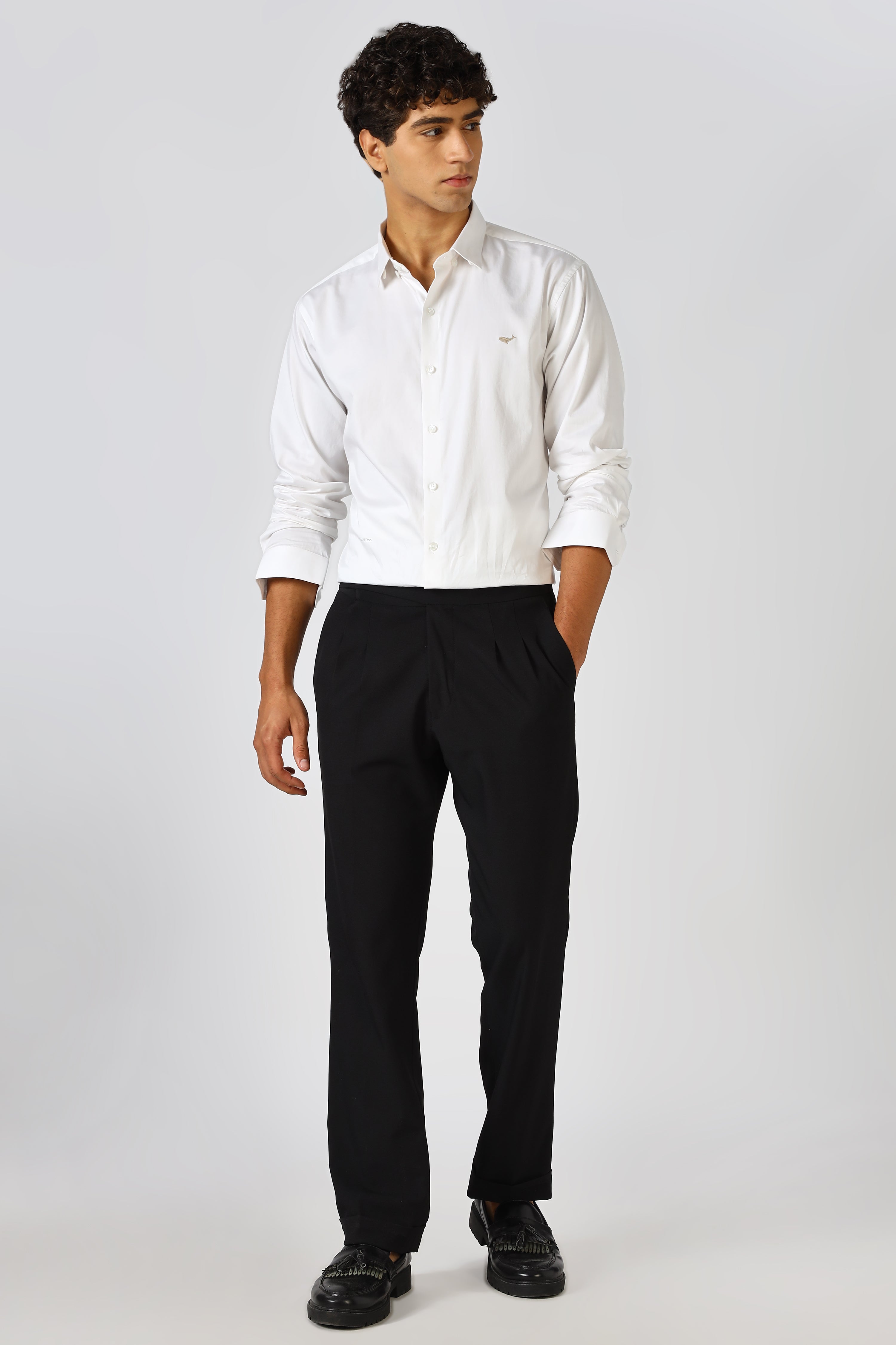 White Mirage Cinematic Satin 100% Giza Cotton Shirt