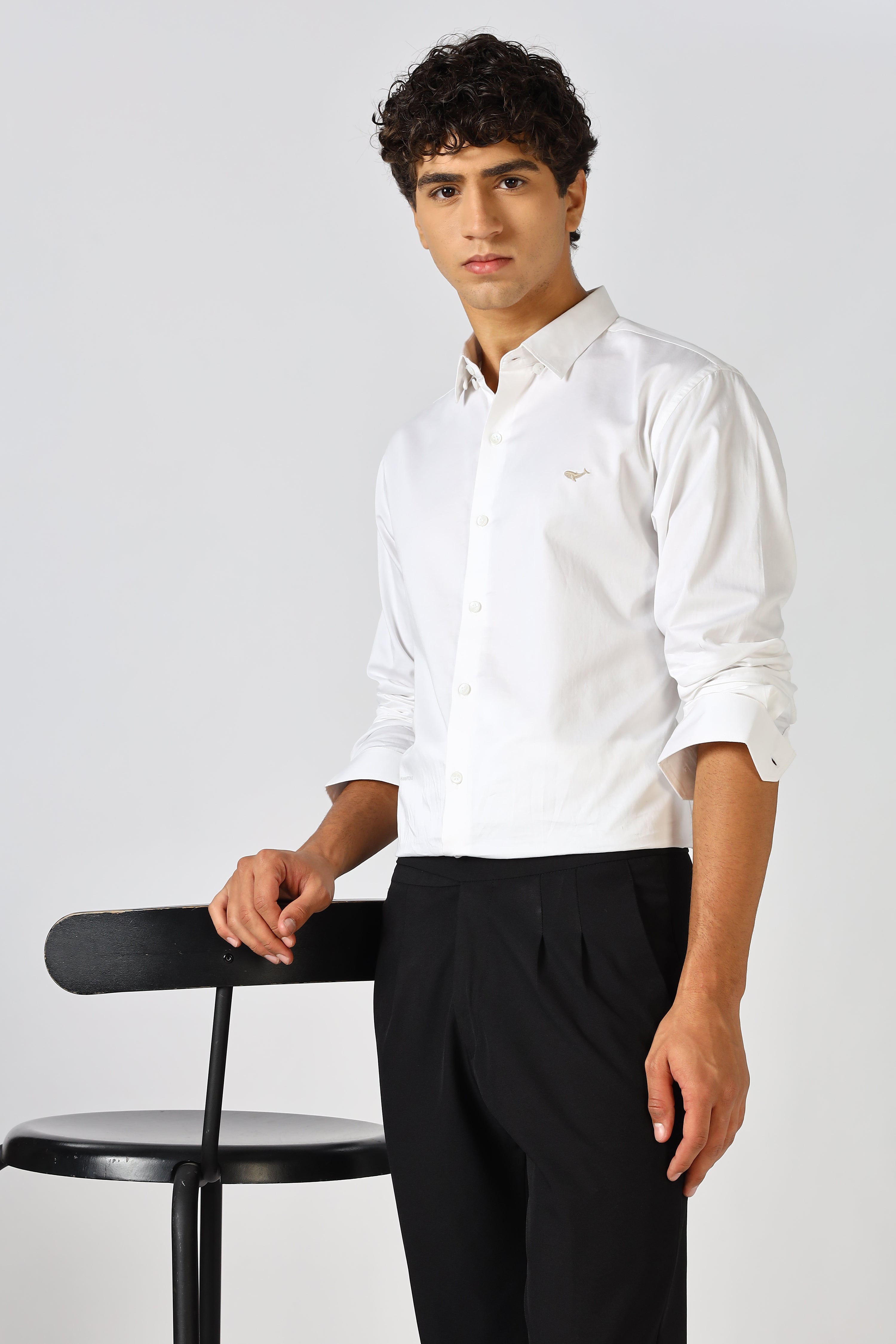 White Mirage Cinematic Satin 100% Giza Cotton Shirt