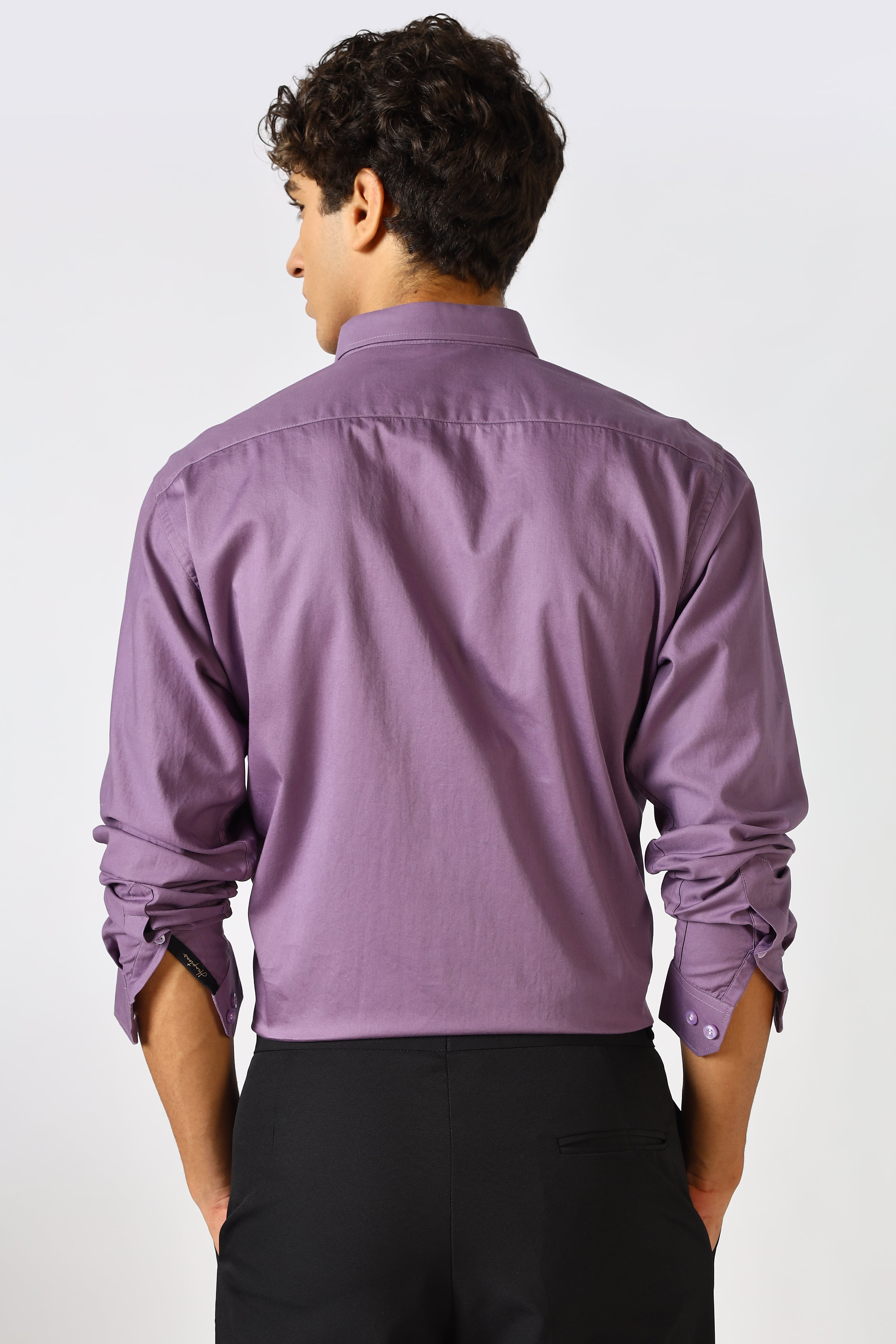 Mauve Violet Cinematic Satin 100% Giza Cotton Shirt