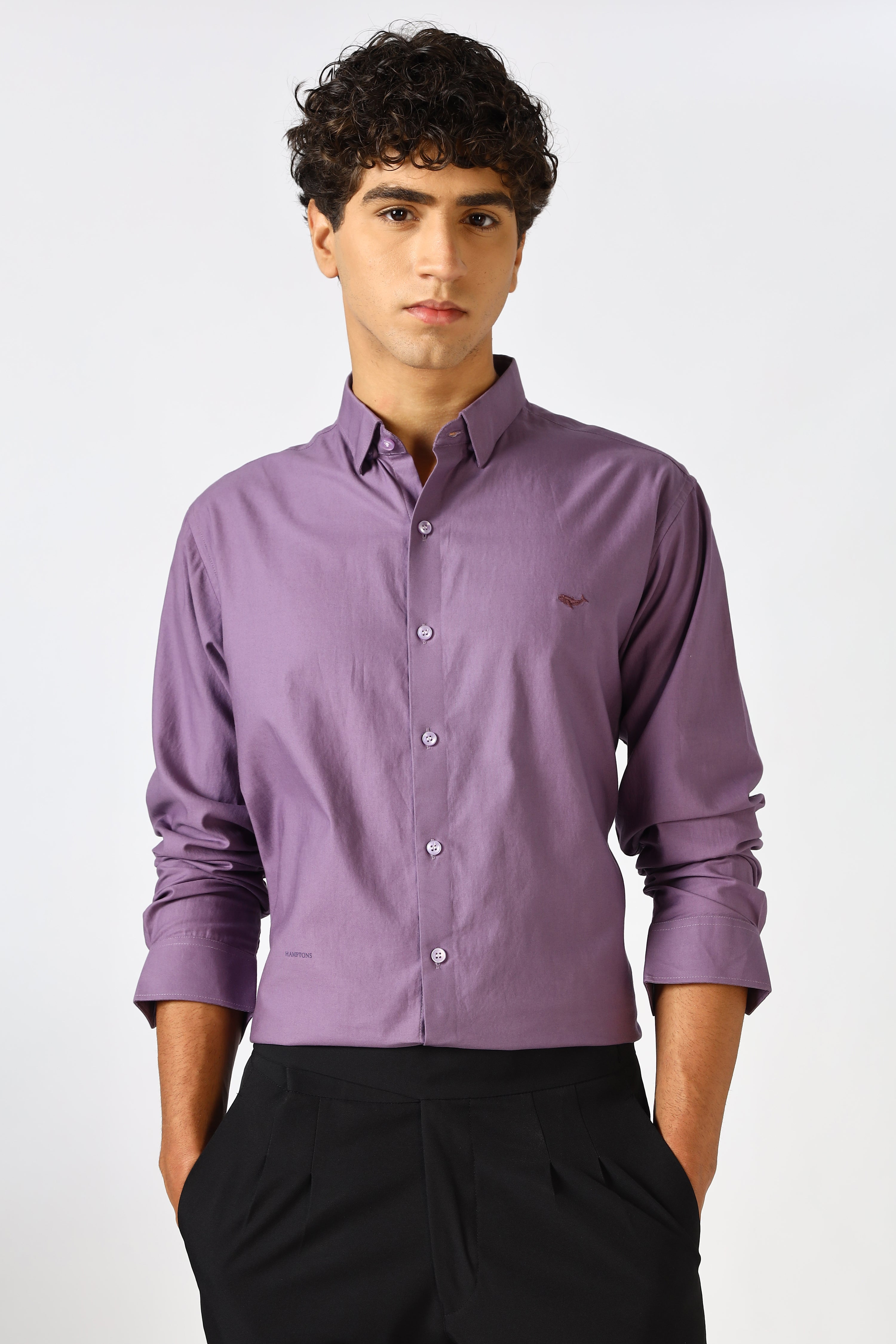 Mauve Violet Cinematic Satin 100% Giza Cotton Shirt