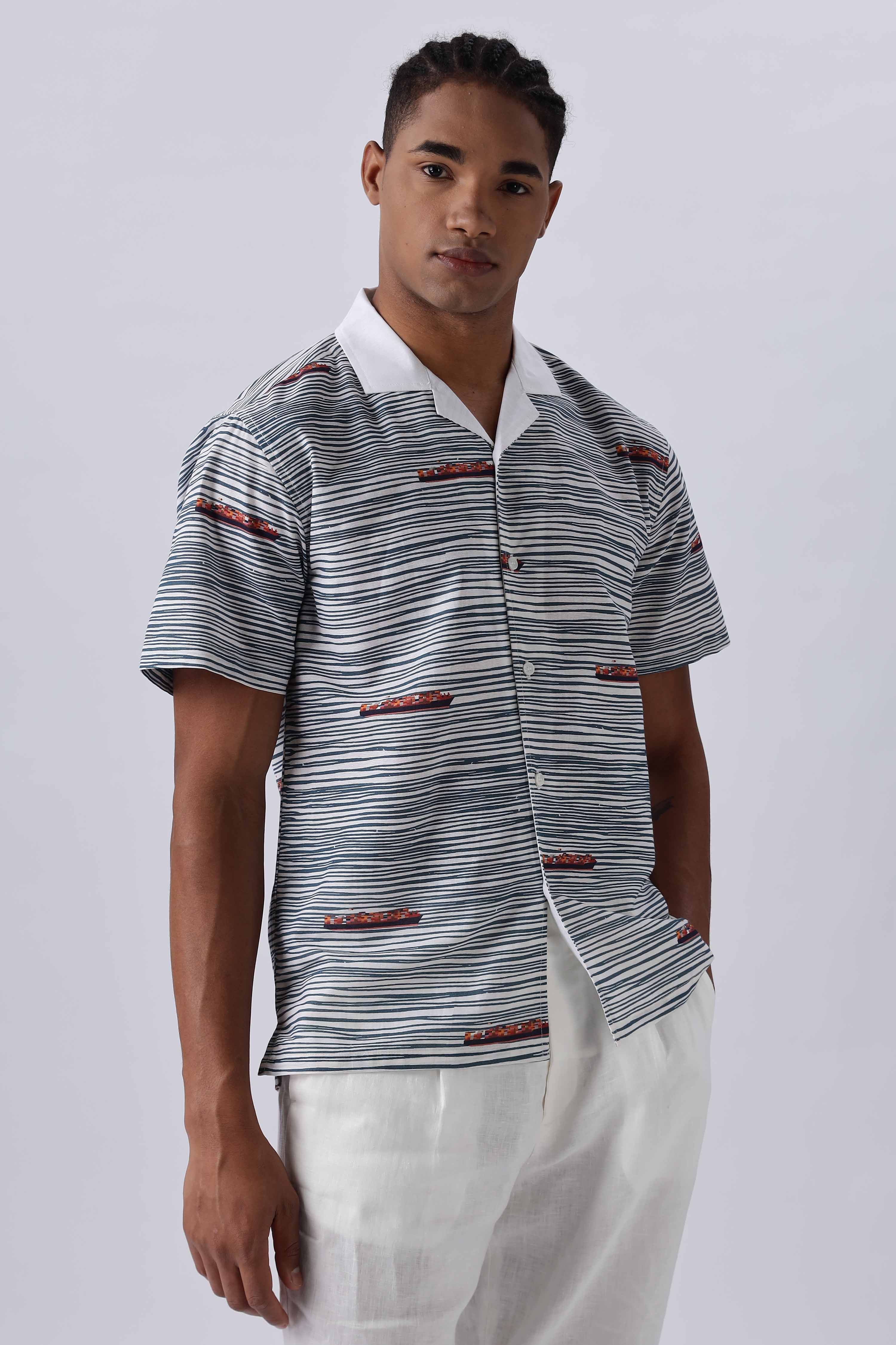 The Hawaiian Coastliner Contrast Collar Shirt