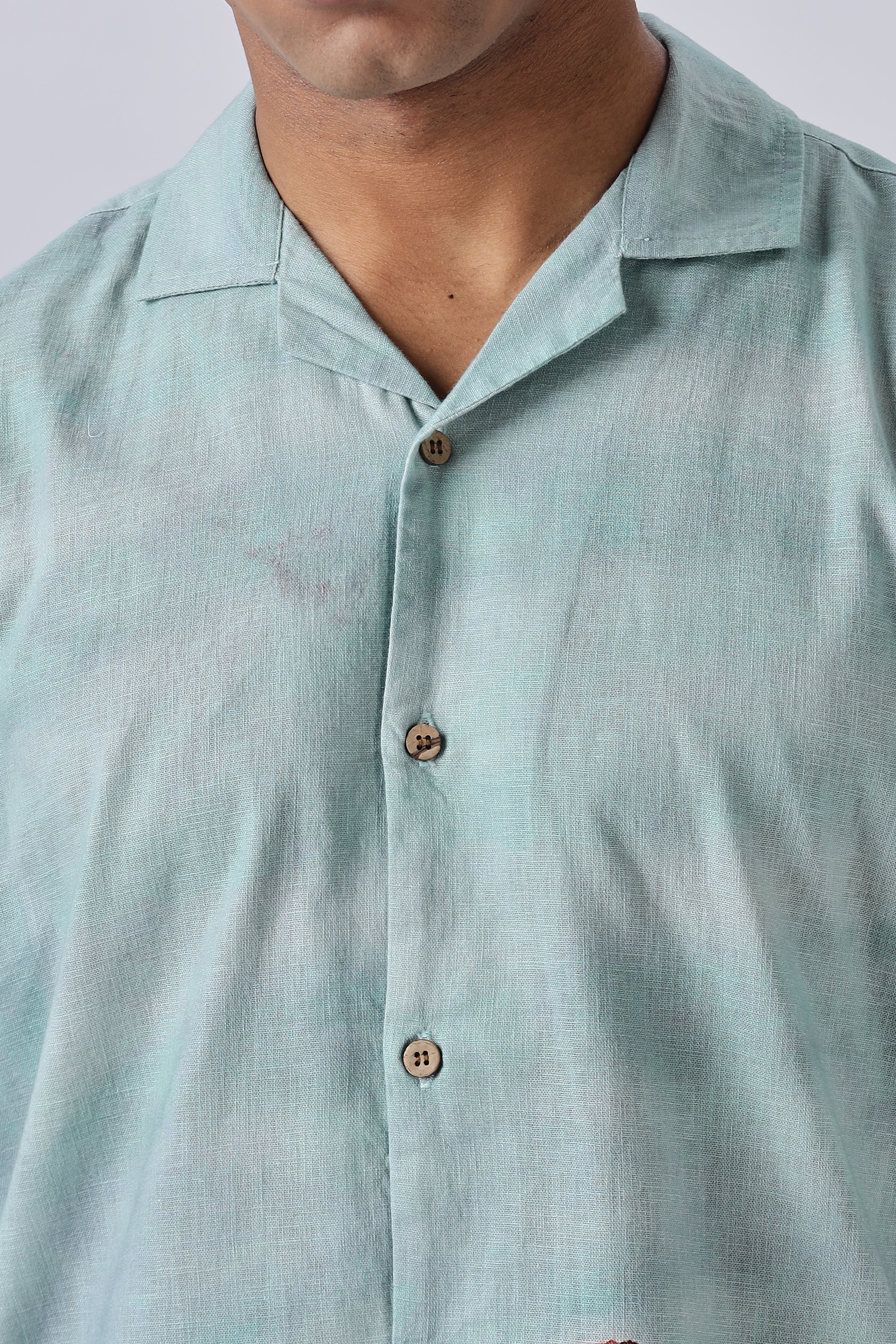 Para- Para- Paradise Printed Cuban Collar Shirt