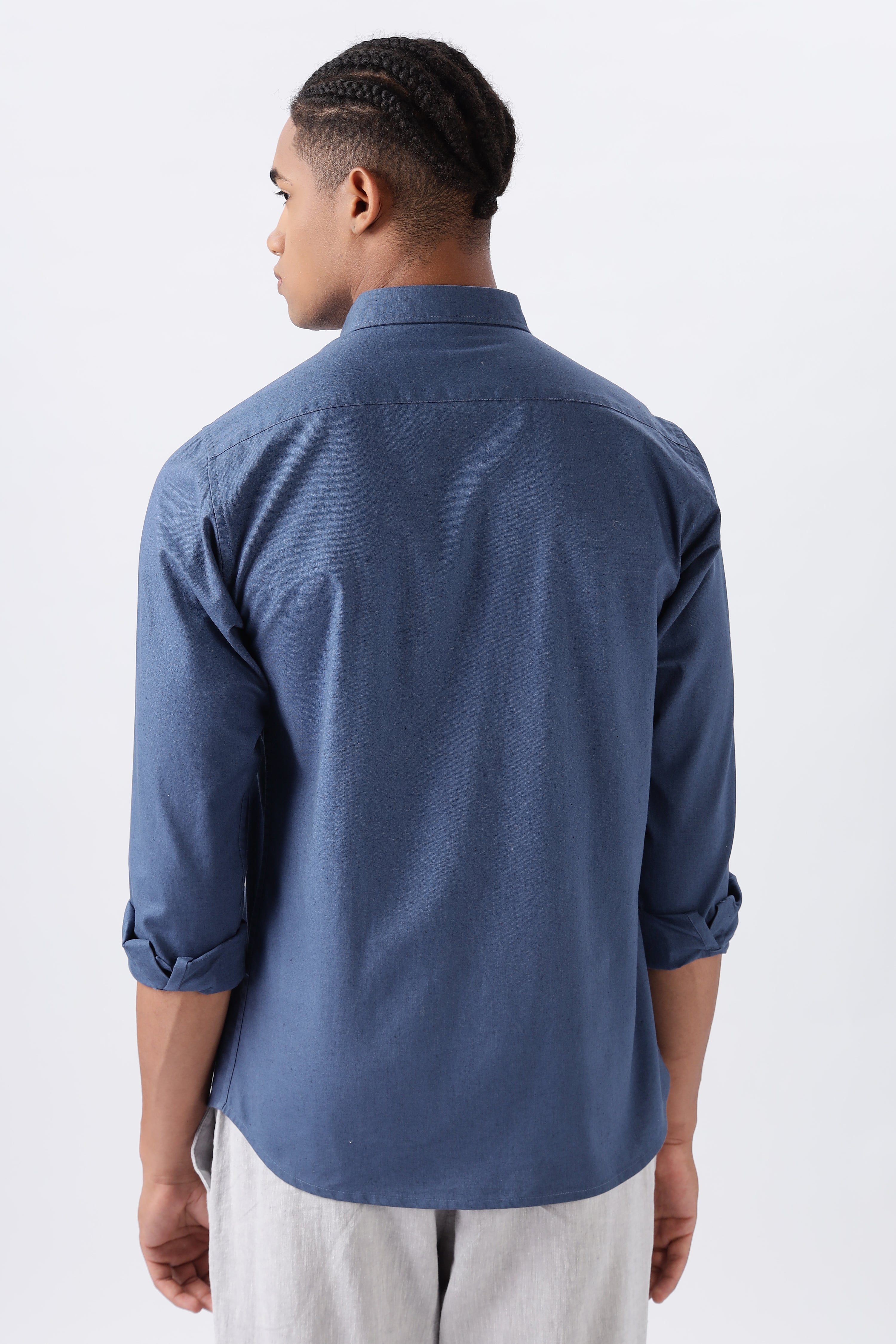 Popcorn & Plot Twists Navy Embroidery Shirt