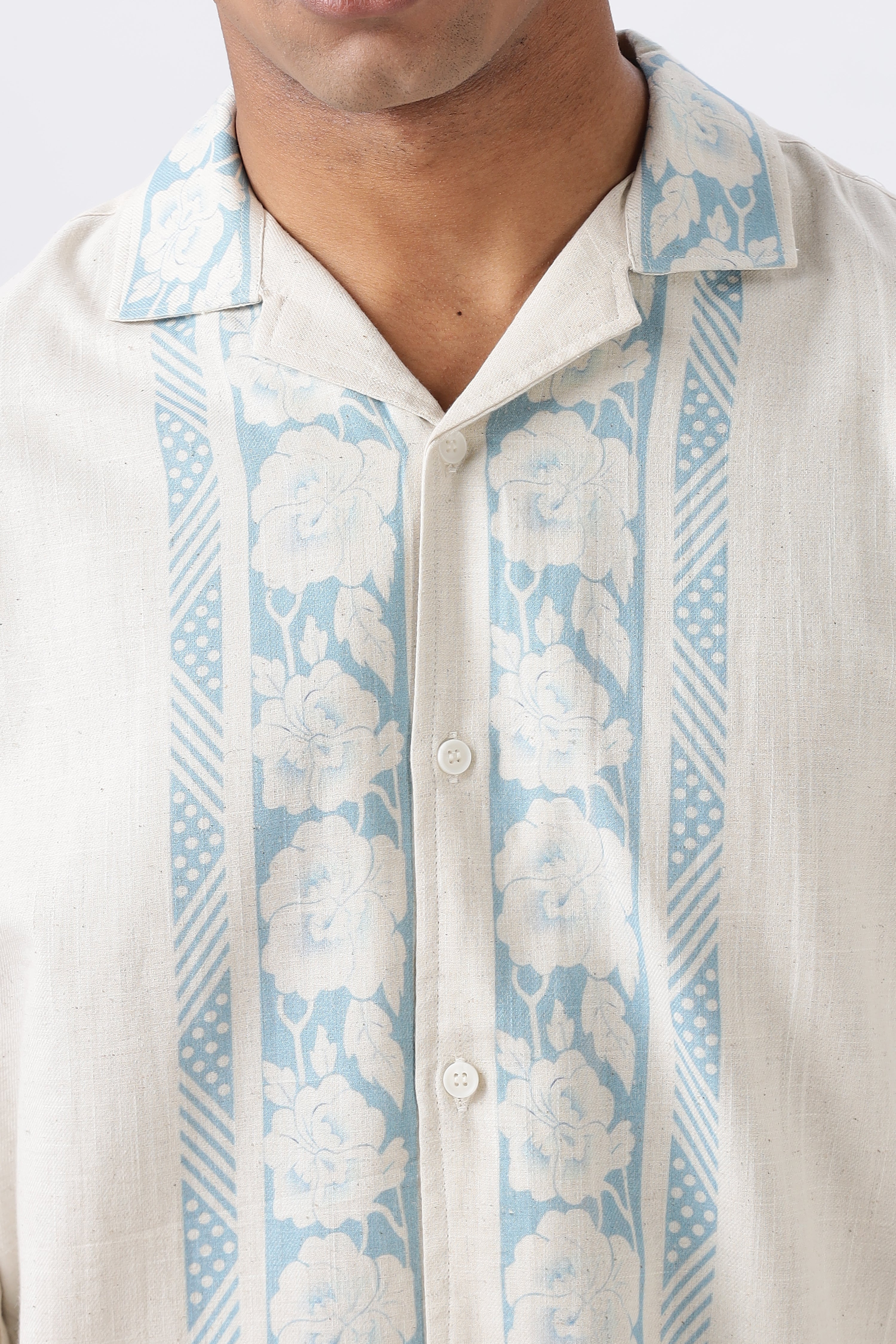 Blue Bloom Summer Panel Shirt