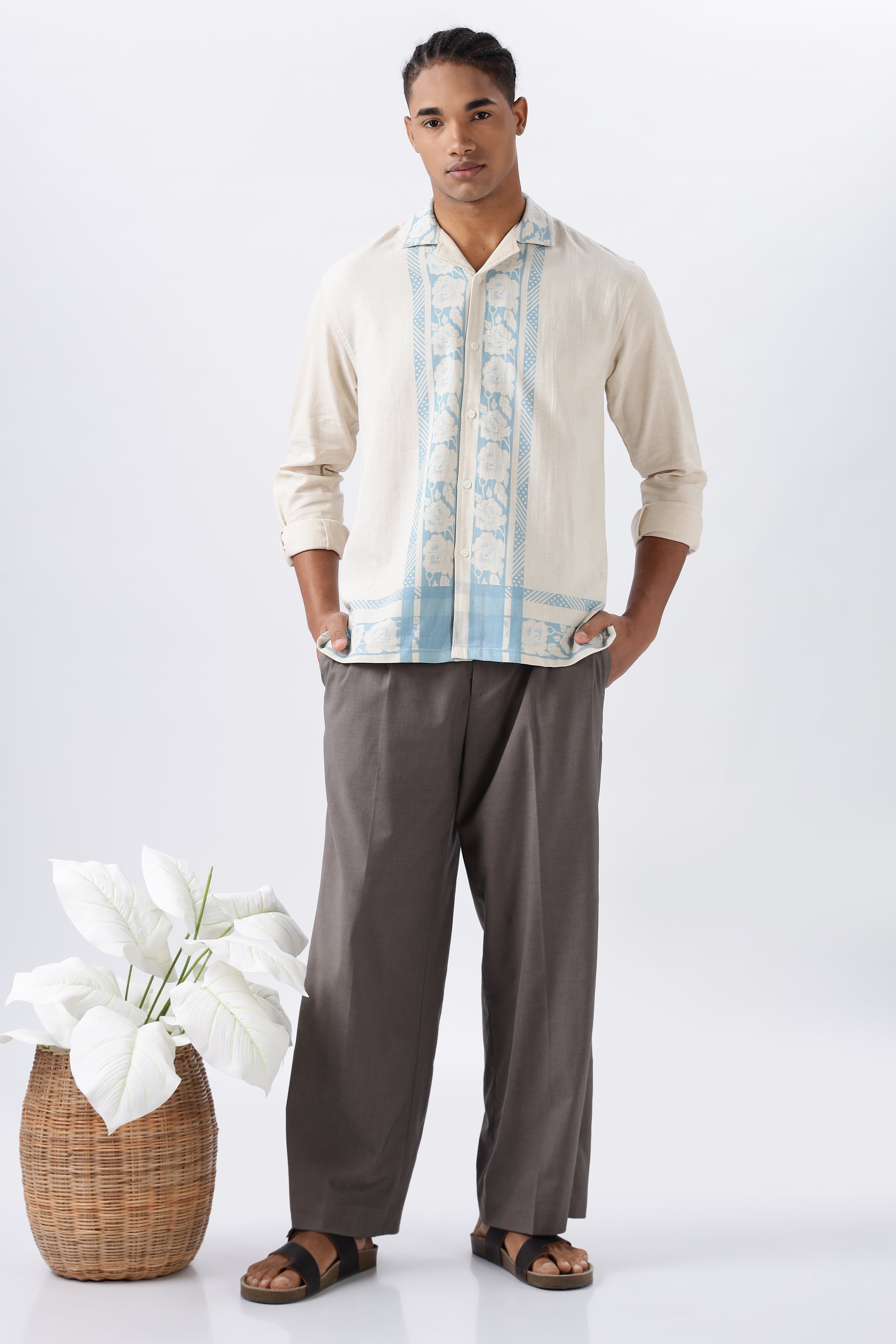 Blue Bloom Summer Panel Shirt