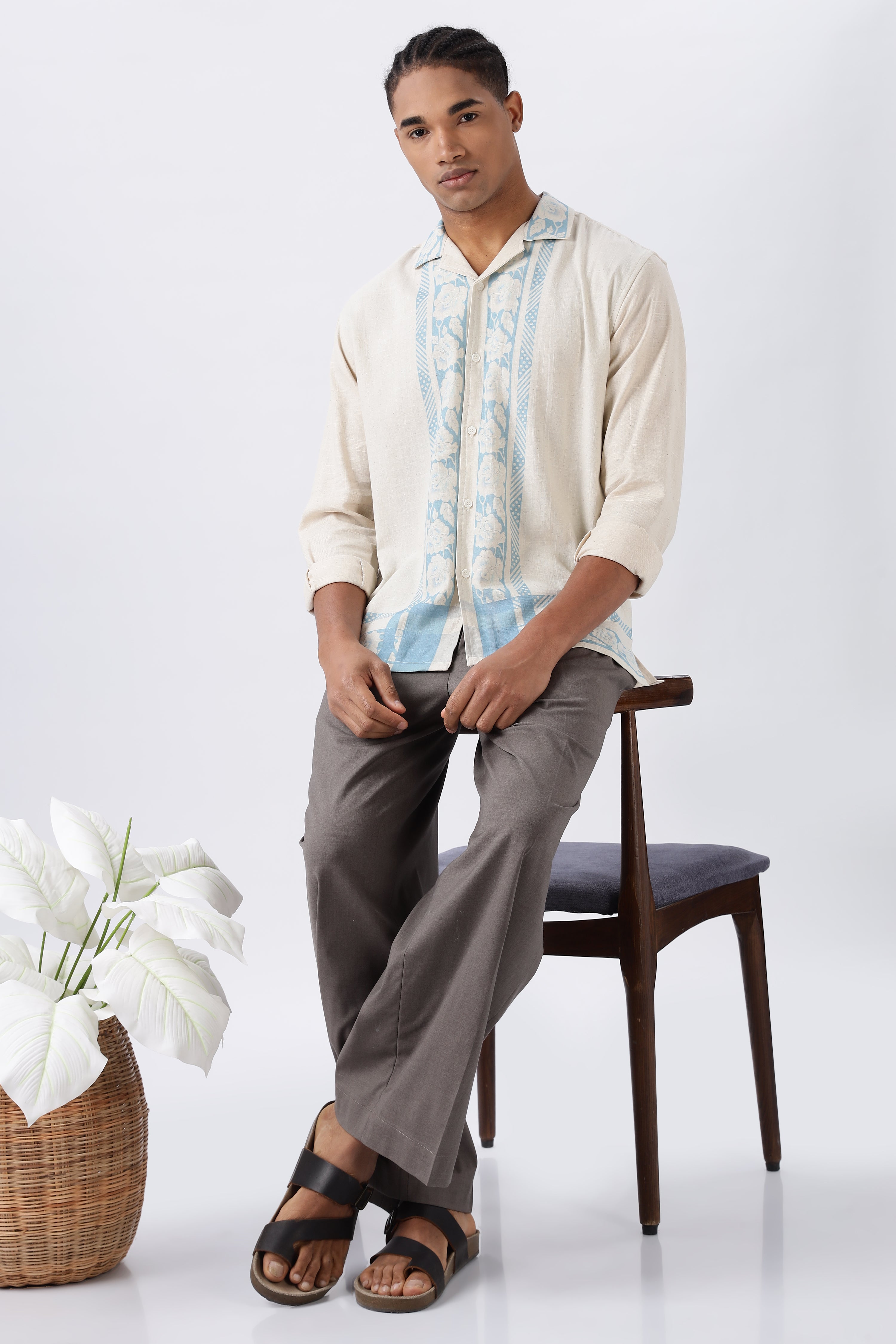 Blue Bloom Summer Panel Shirt