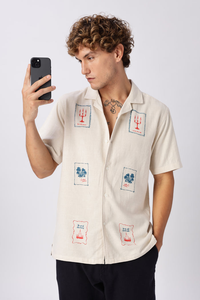 Postcards From Elsewhere Printed Shirt