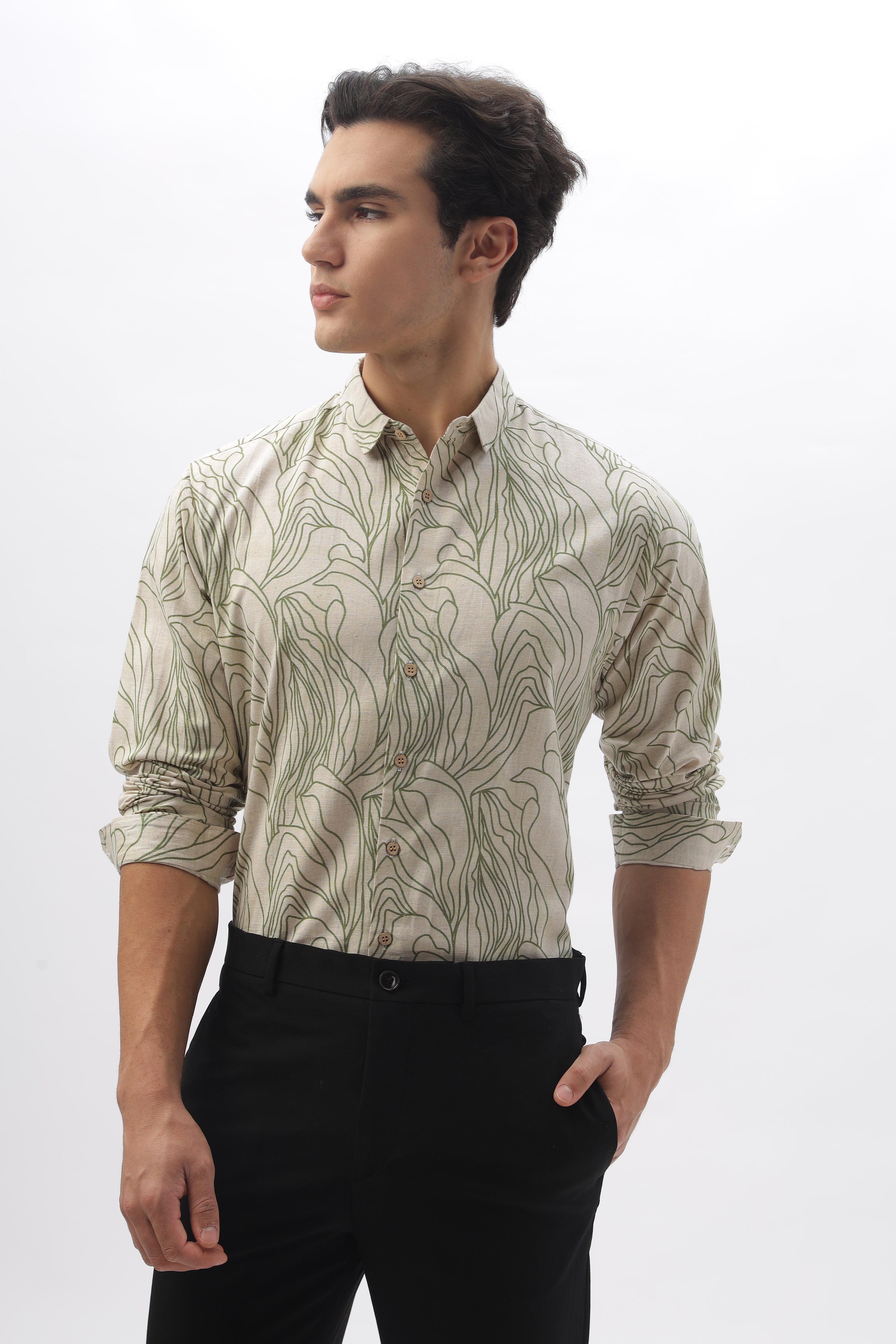 Rothko Heritage Abstract Printed 100% Cotton Shirt