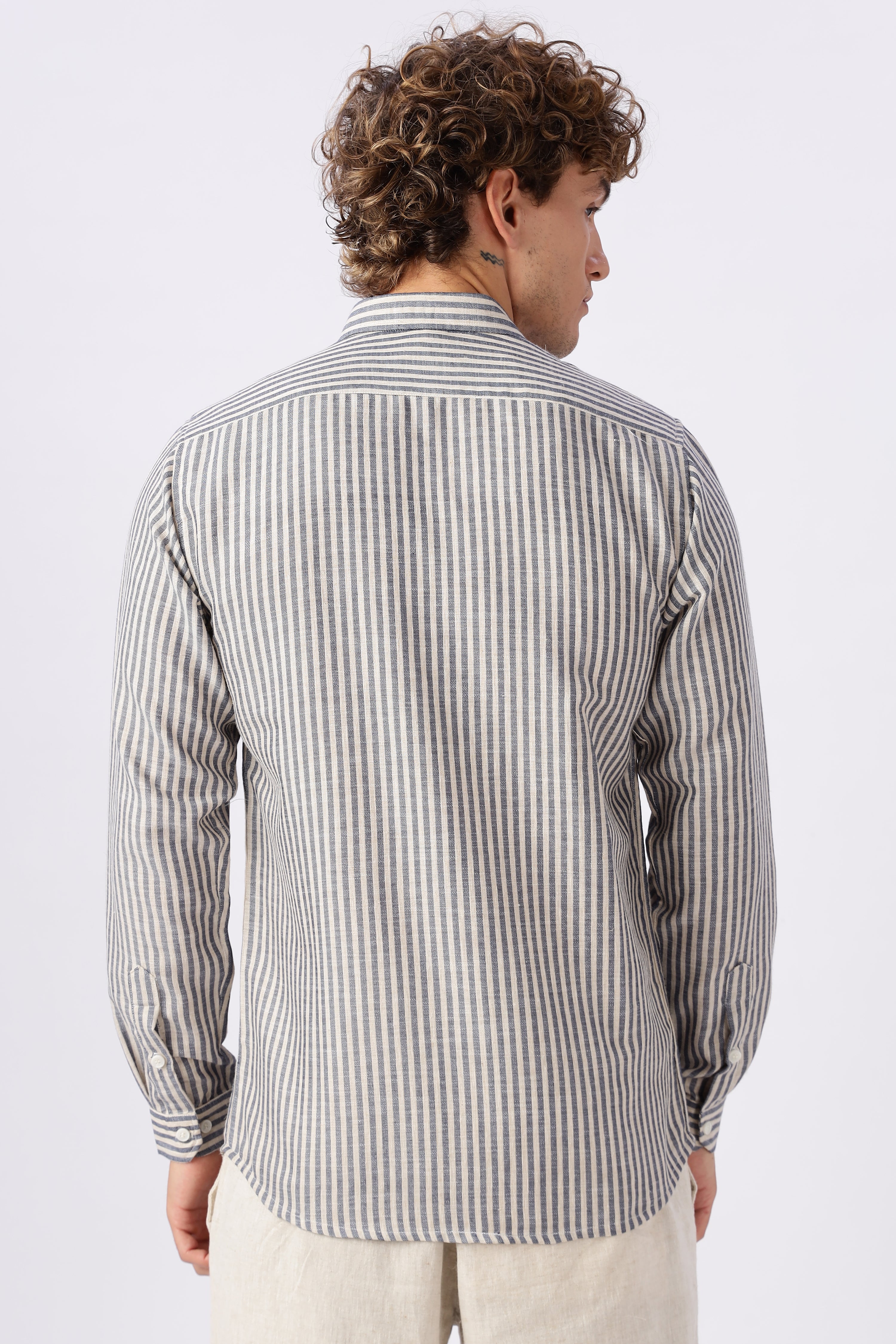 Oasis Sunset Embroidered Striped Shirt