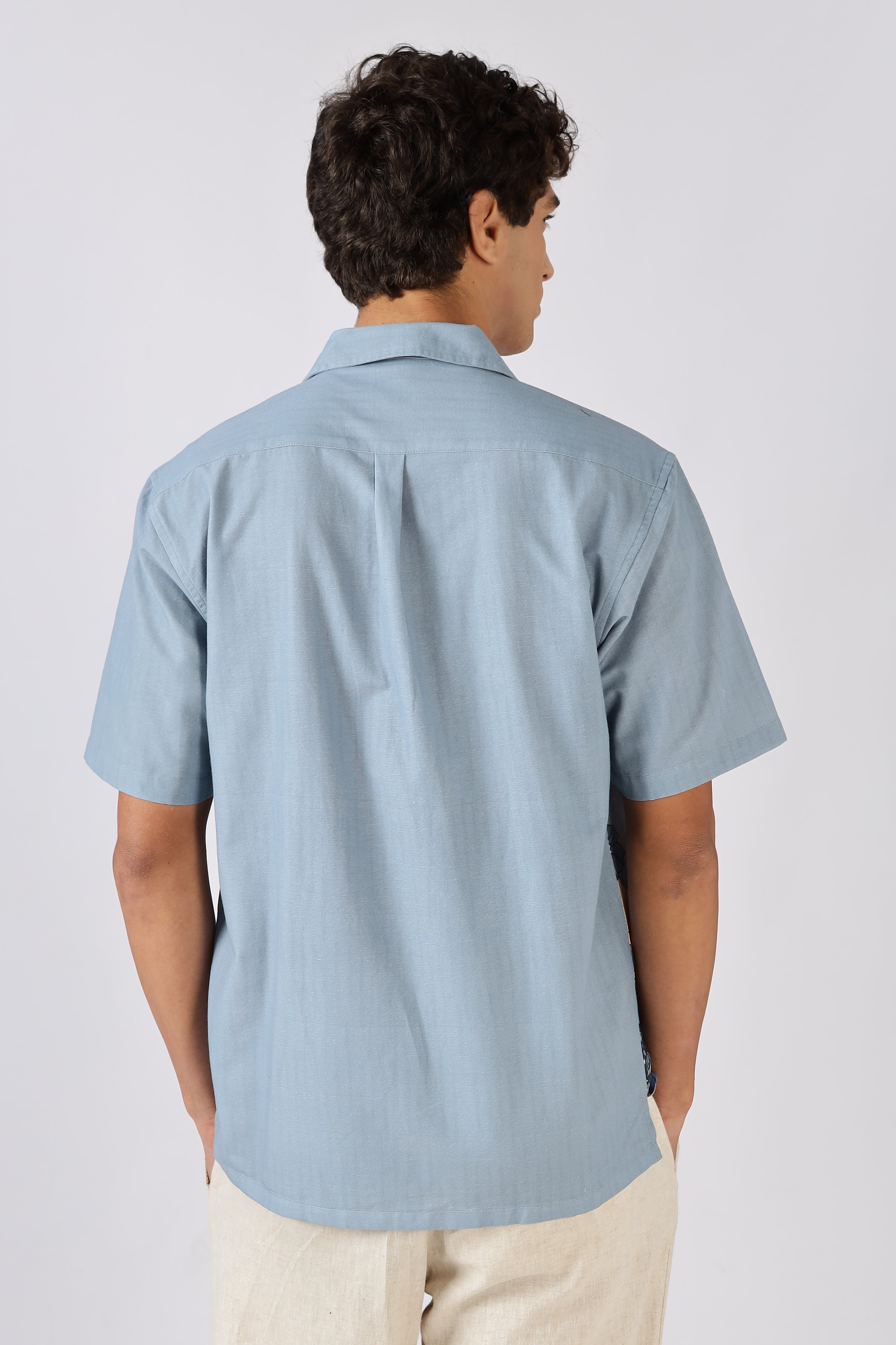 Midnight Cat Cocktail Printed Cuban Collar Shirt