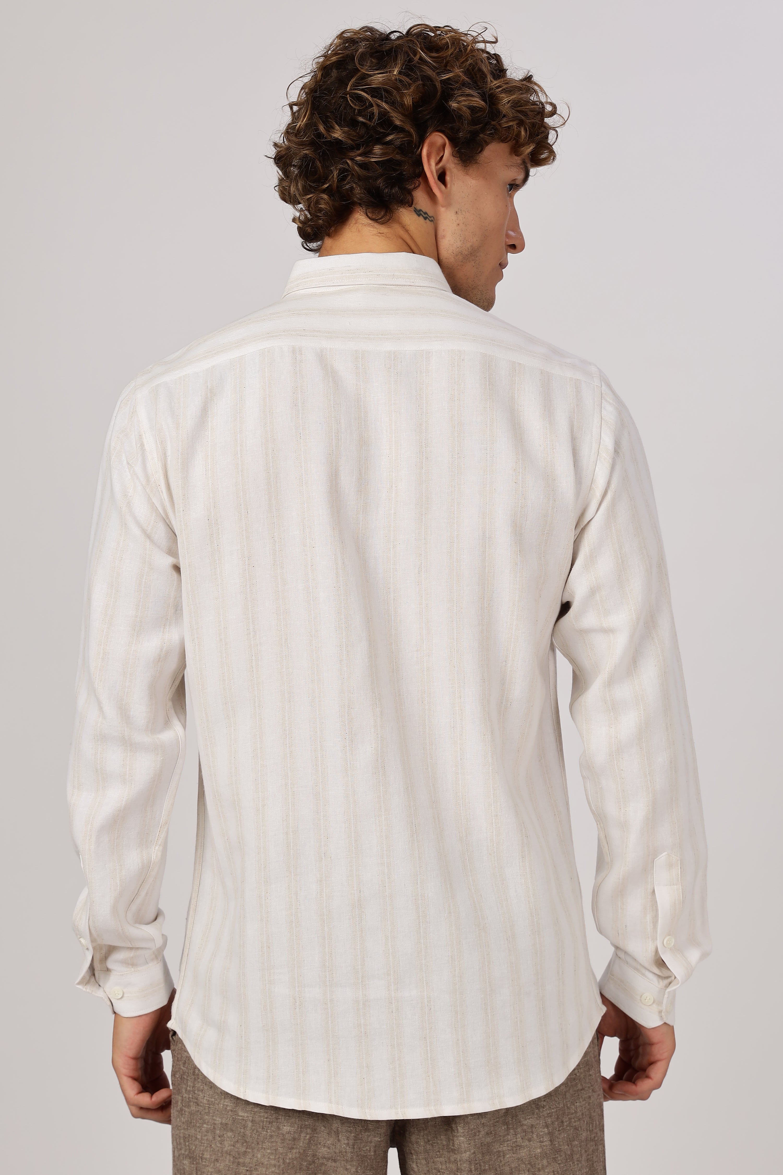 Sunny Side Up Embroidery Stripes Shirt