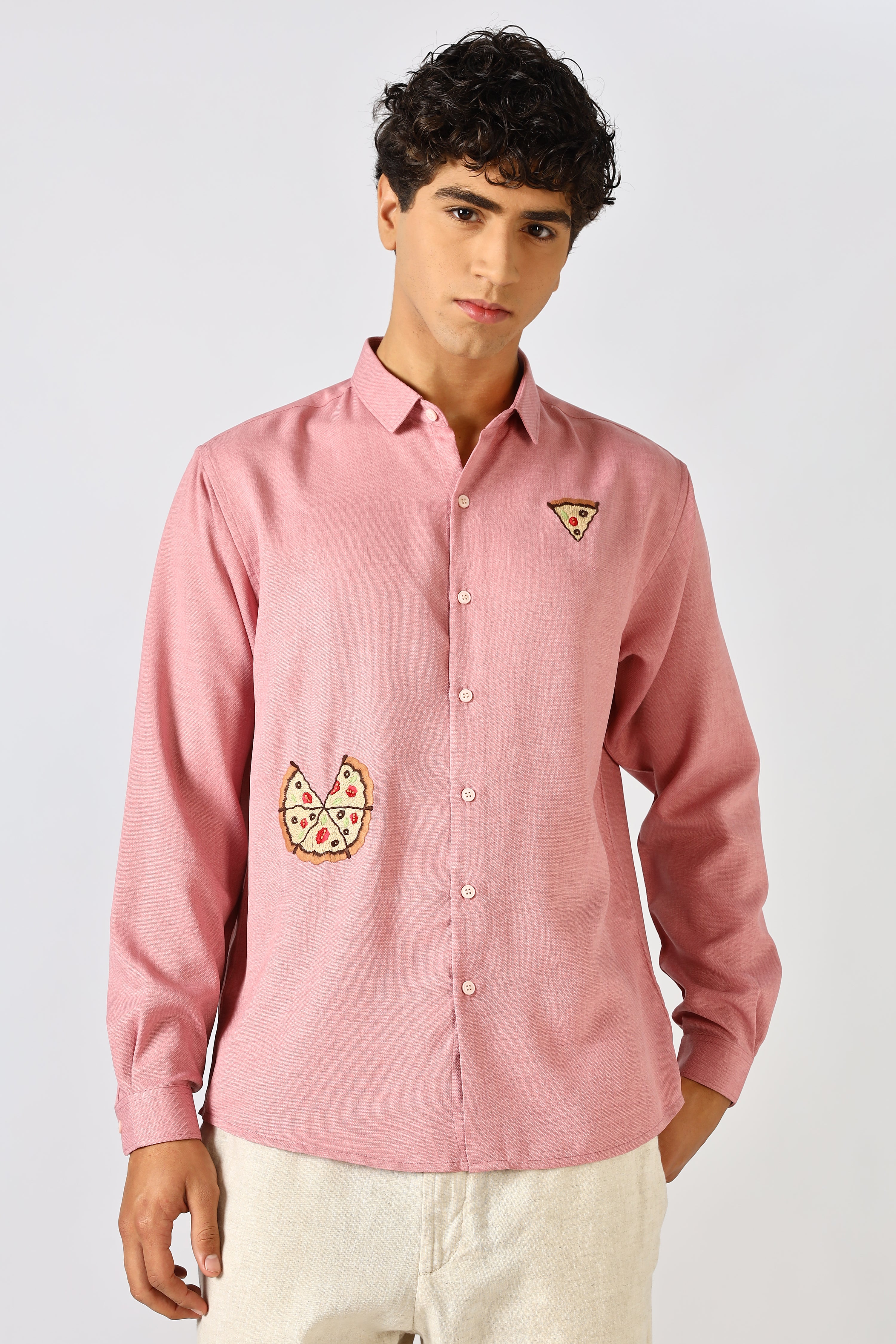 Café Sundown Slice Embroidered Shirt