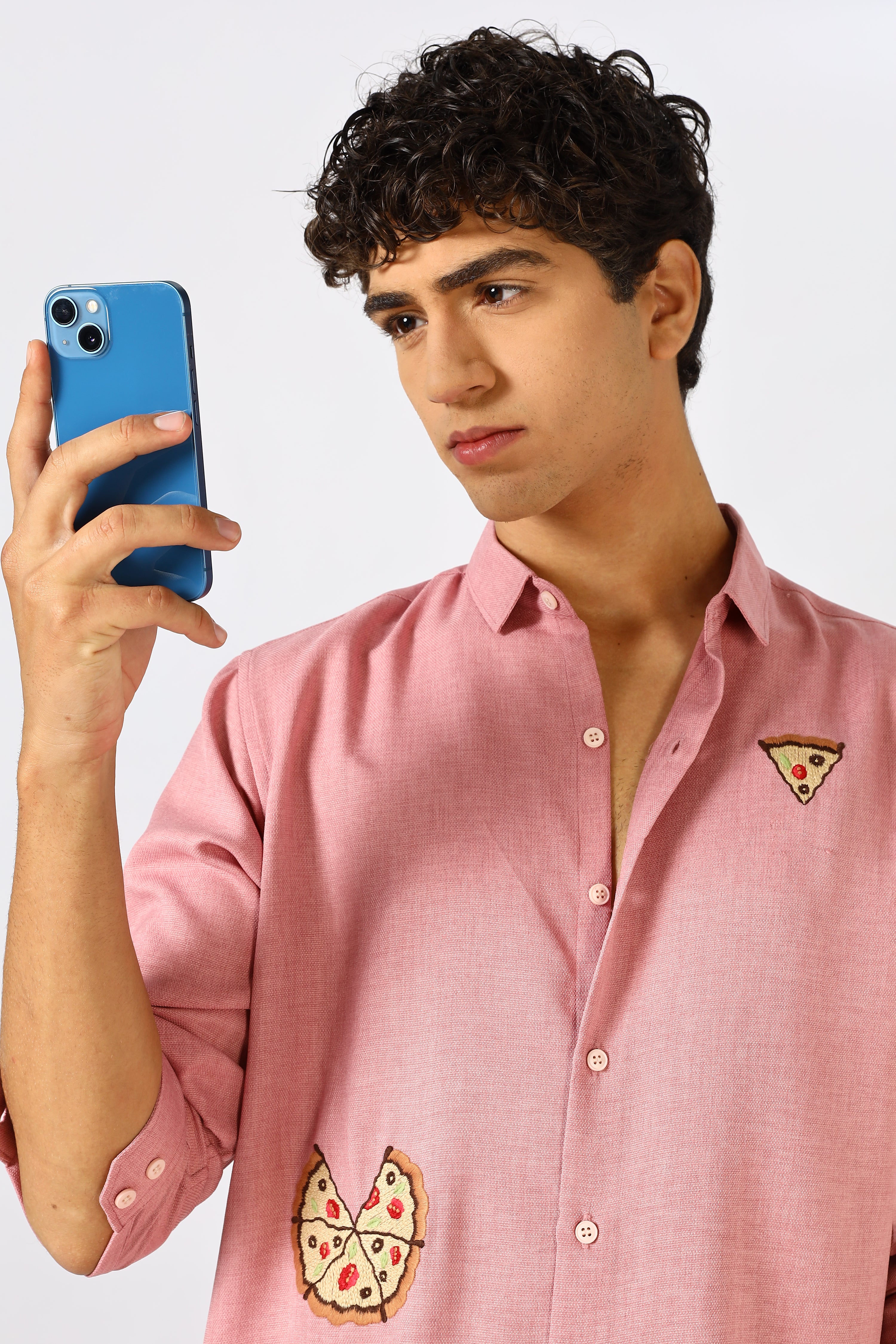 Café Sundown Slice Embroidered Shirt
