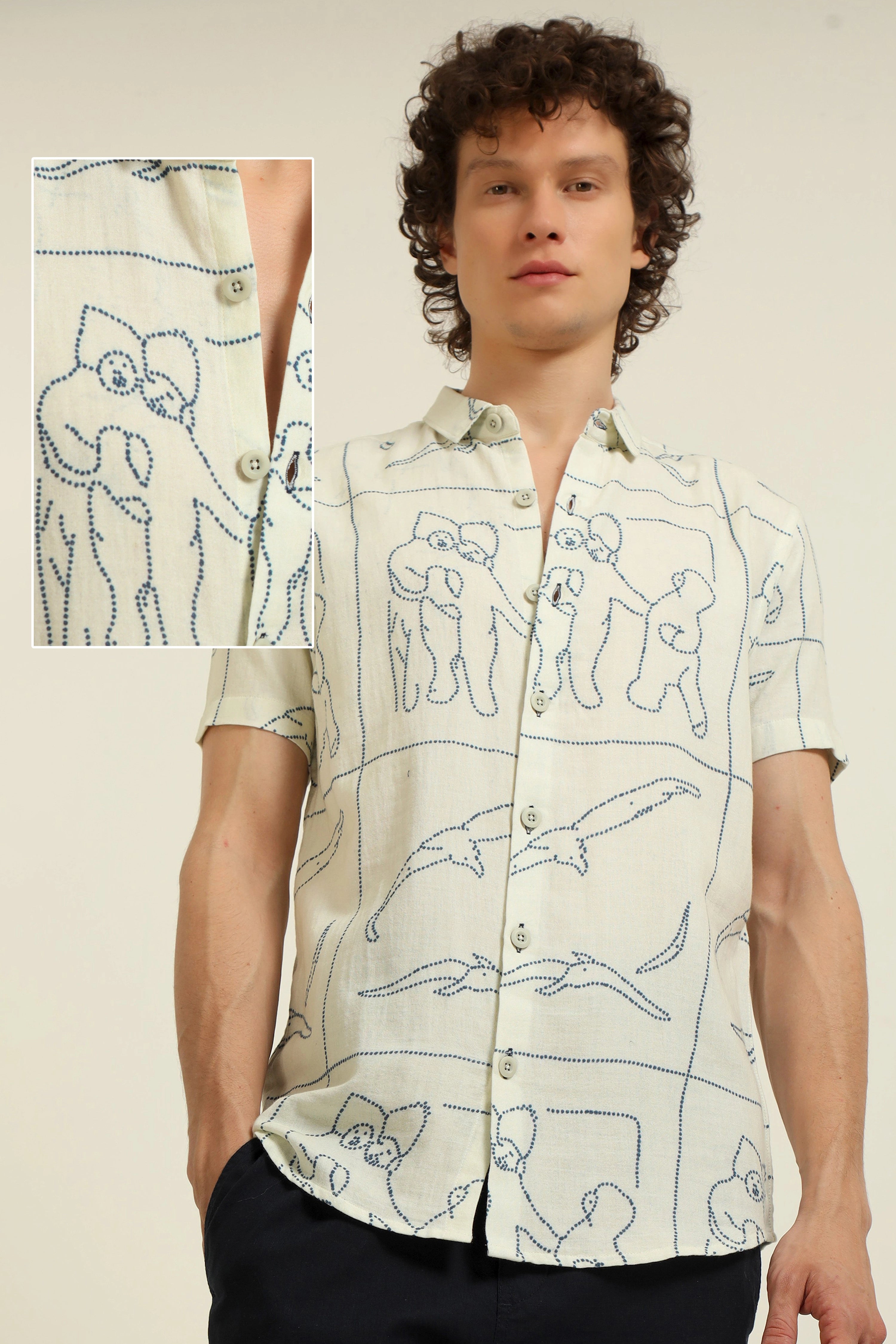 Evolution Print Cotton Shirt