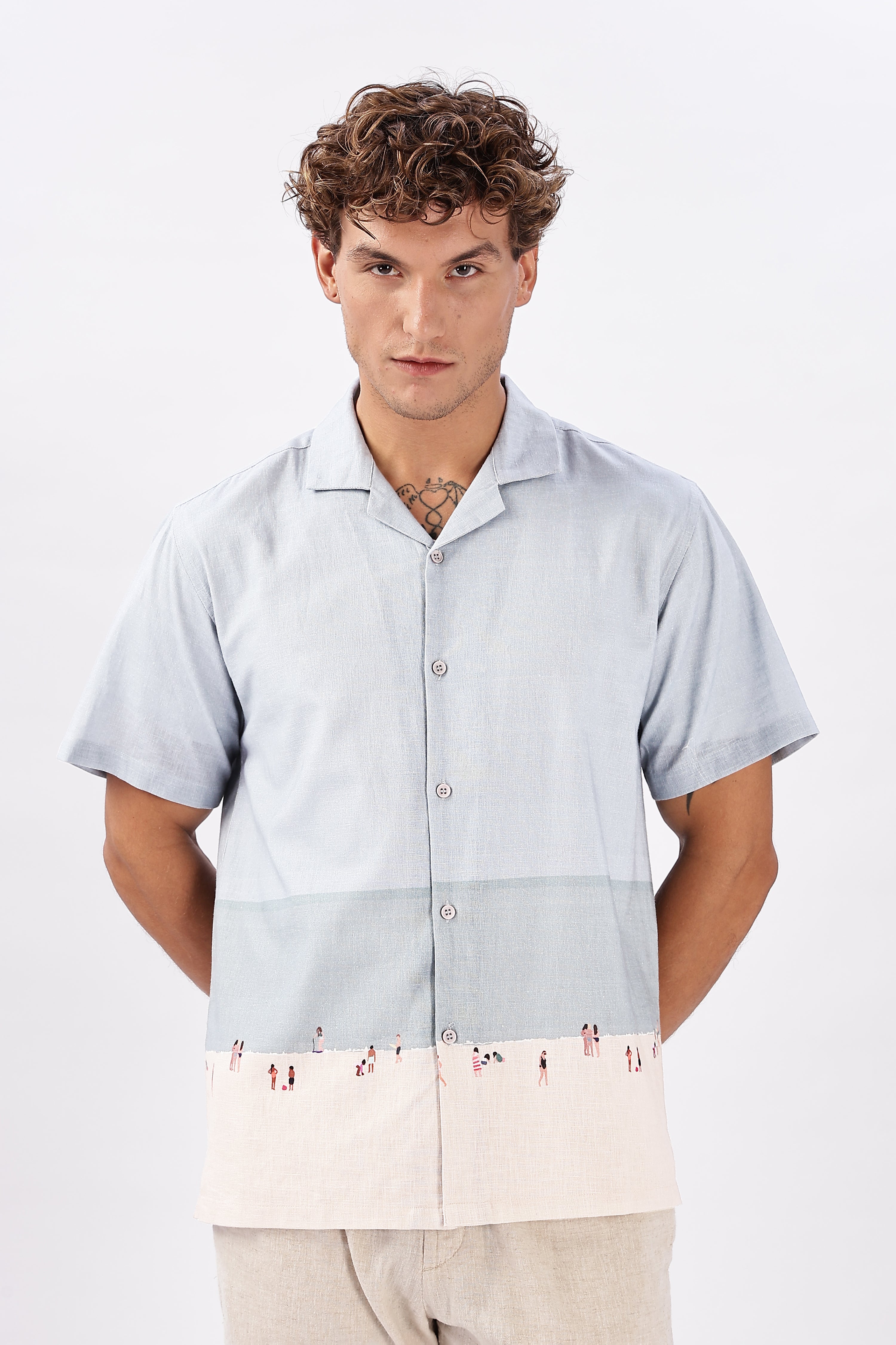 Shoreline Stroll Cuban Collar Shirt
