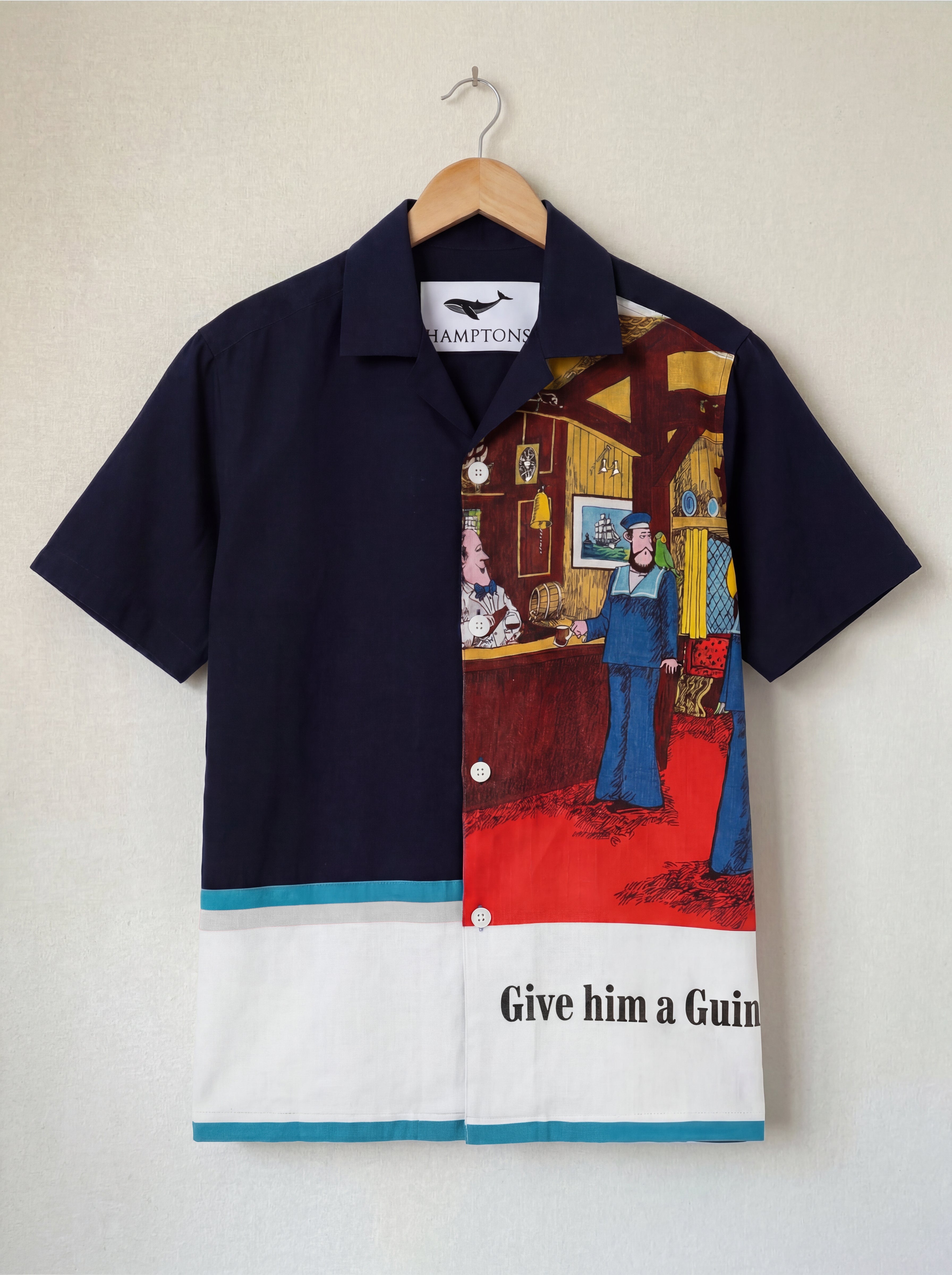 The Draught Statement Cotton Box Fit Blue Printed Shirt