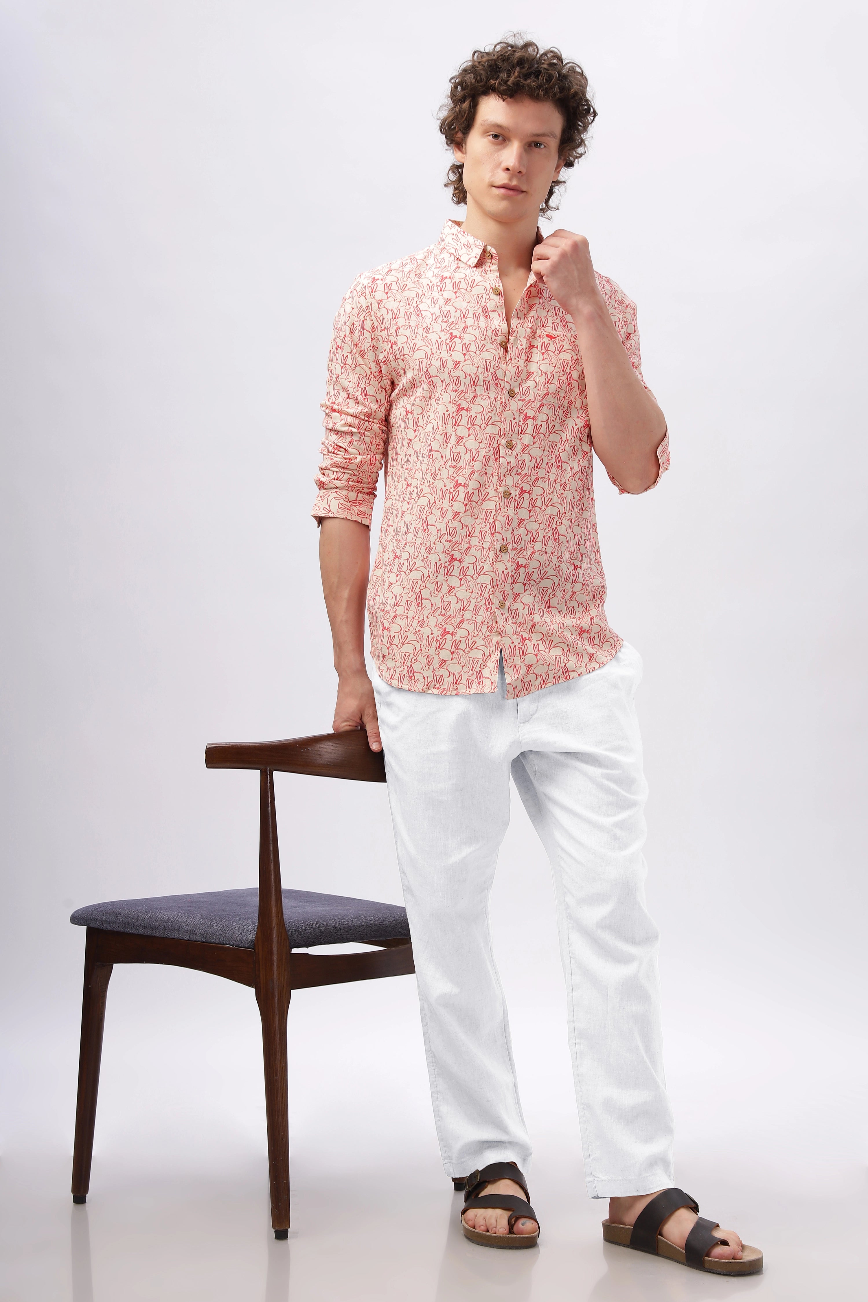 Khar-Gosh Linen summer printed shirt
