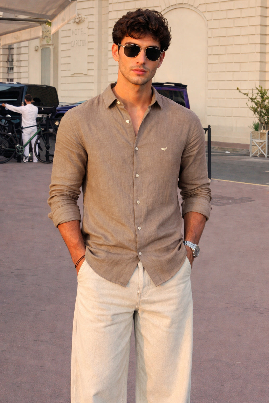 Sandstone 100% Linen 60s Lea Shirt