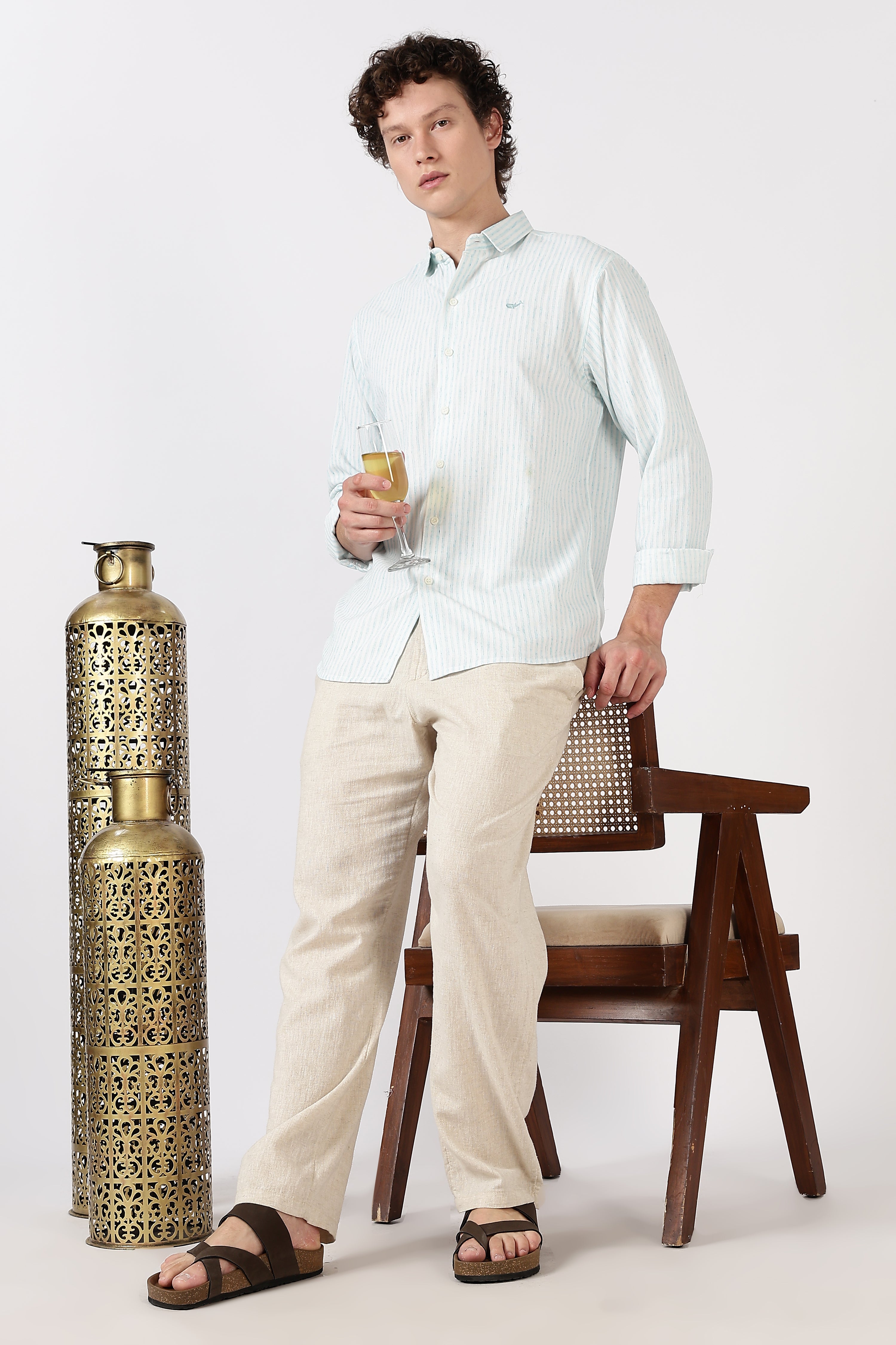 Sea Drift Striped Cotton Shirt