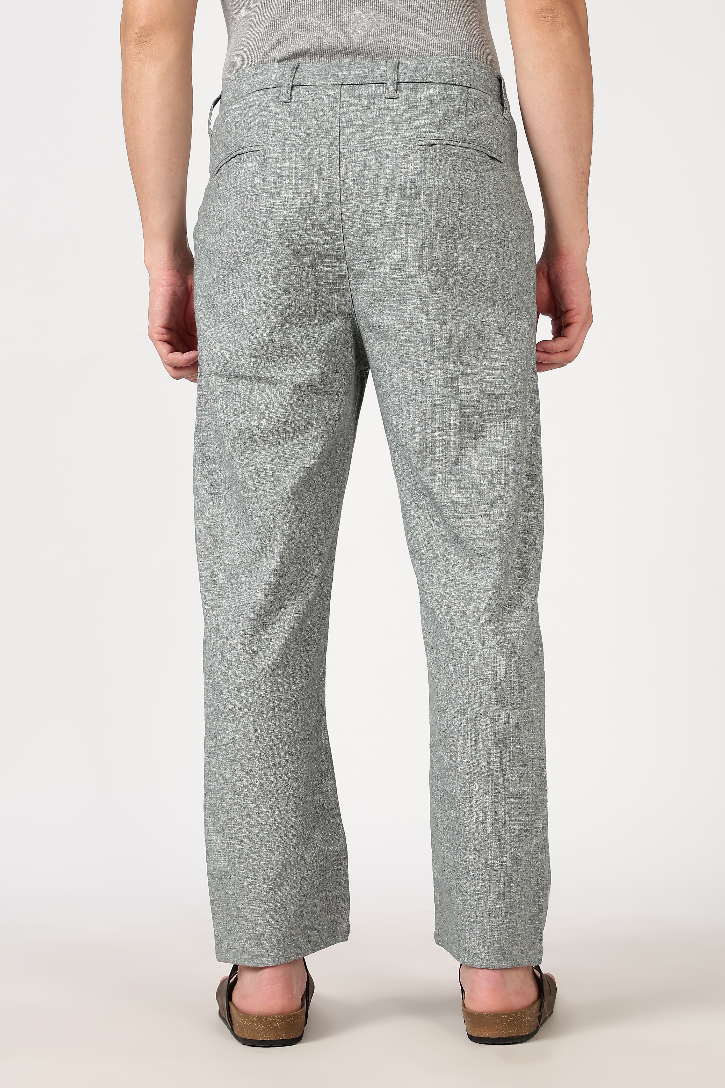 Linen-style 100% Cotton Straight Fit Mint Green Pant