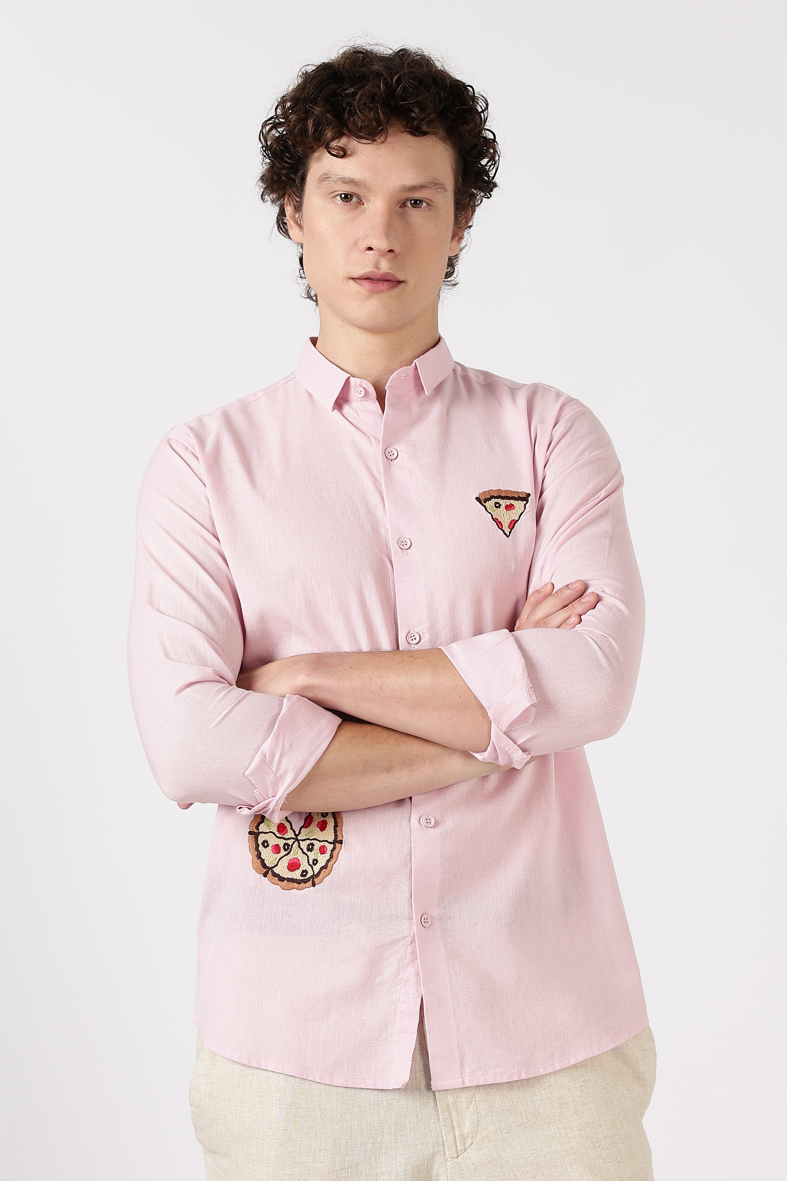 Café Sundown Slice Embroidered Shirt