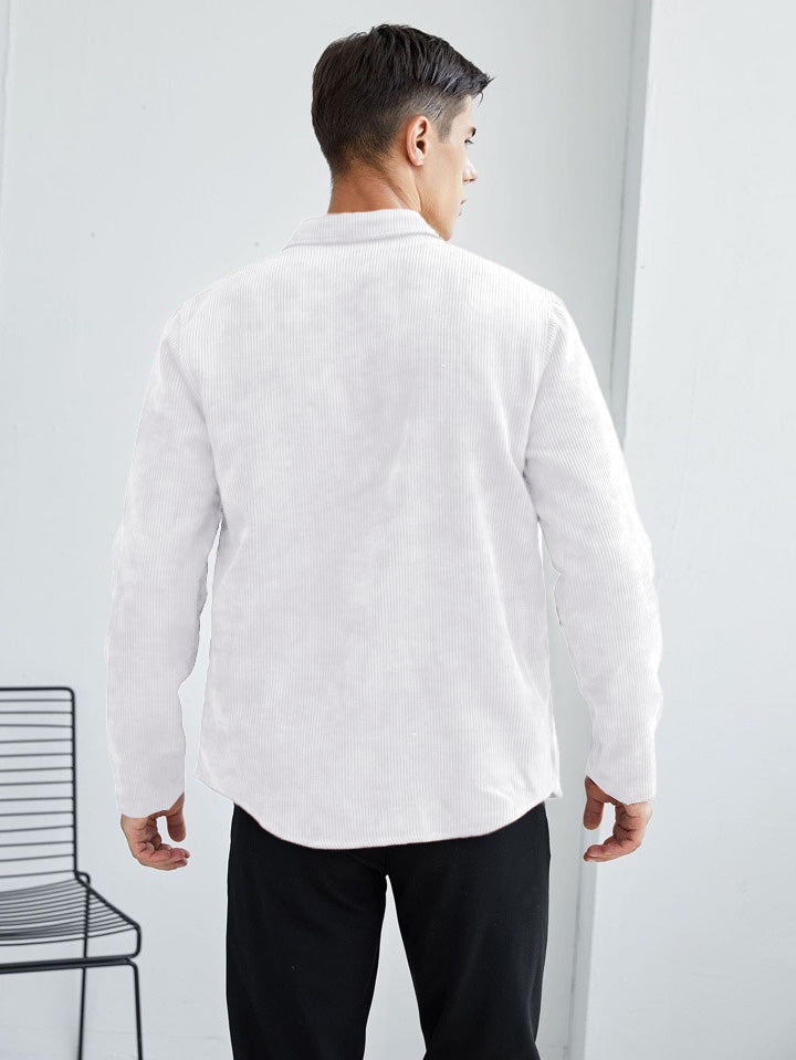 Snowcap White Cotton Corduroys