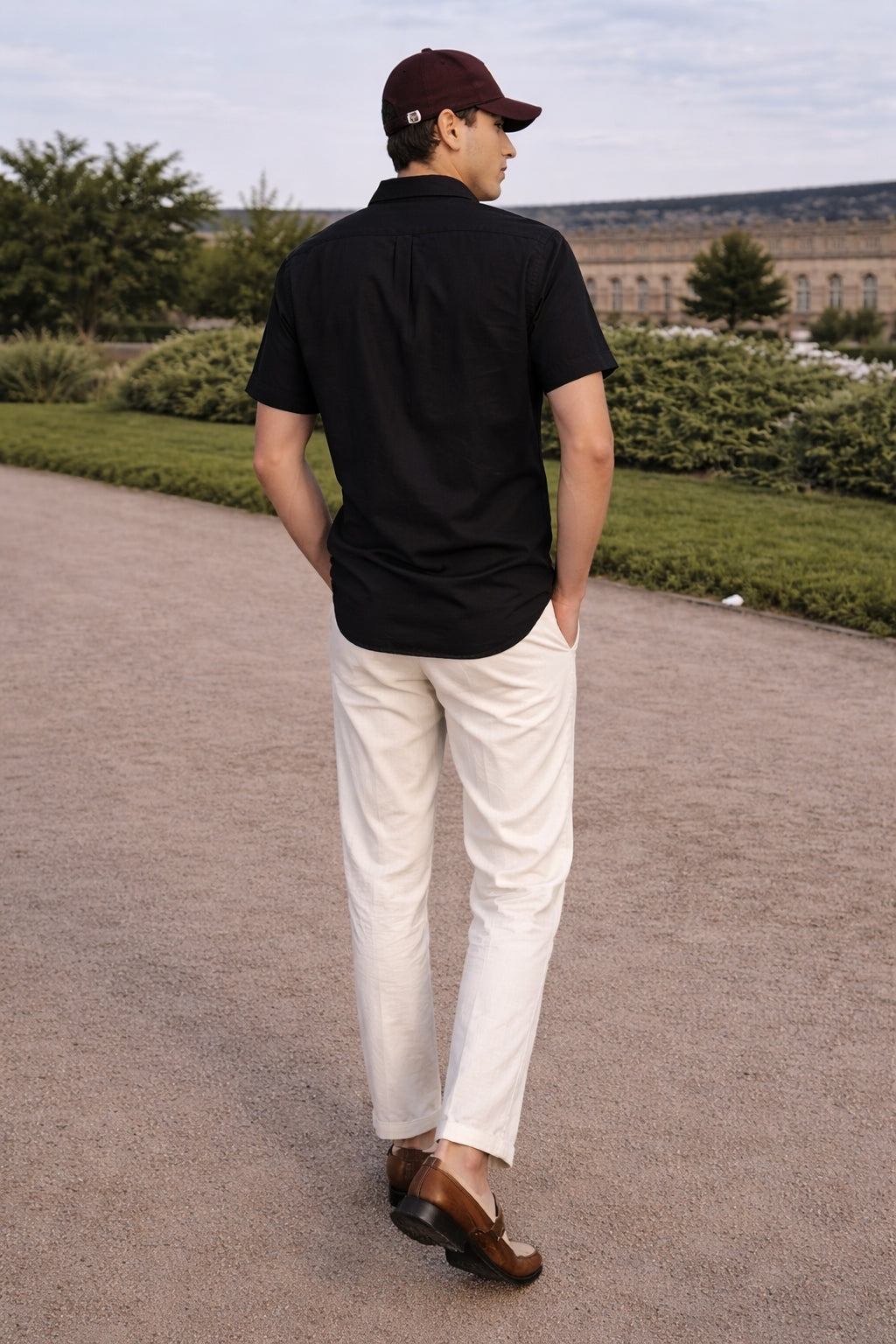 Banana Heist in Burma Cotton Regular Fit Black Embroidered Shirt