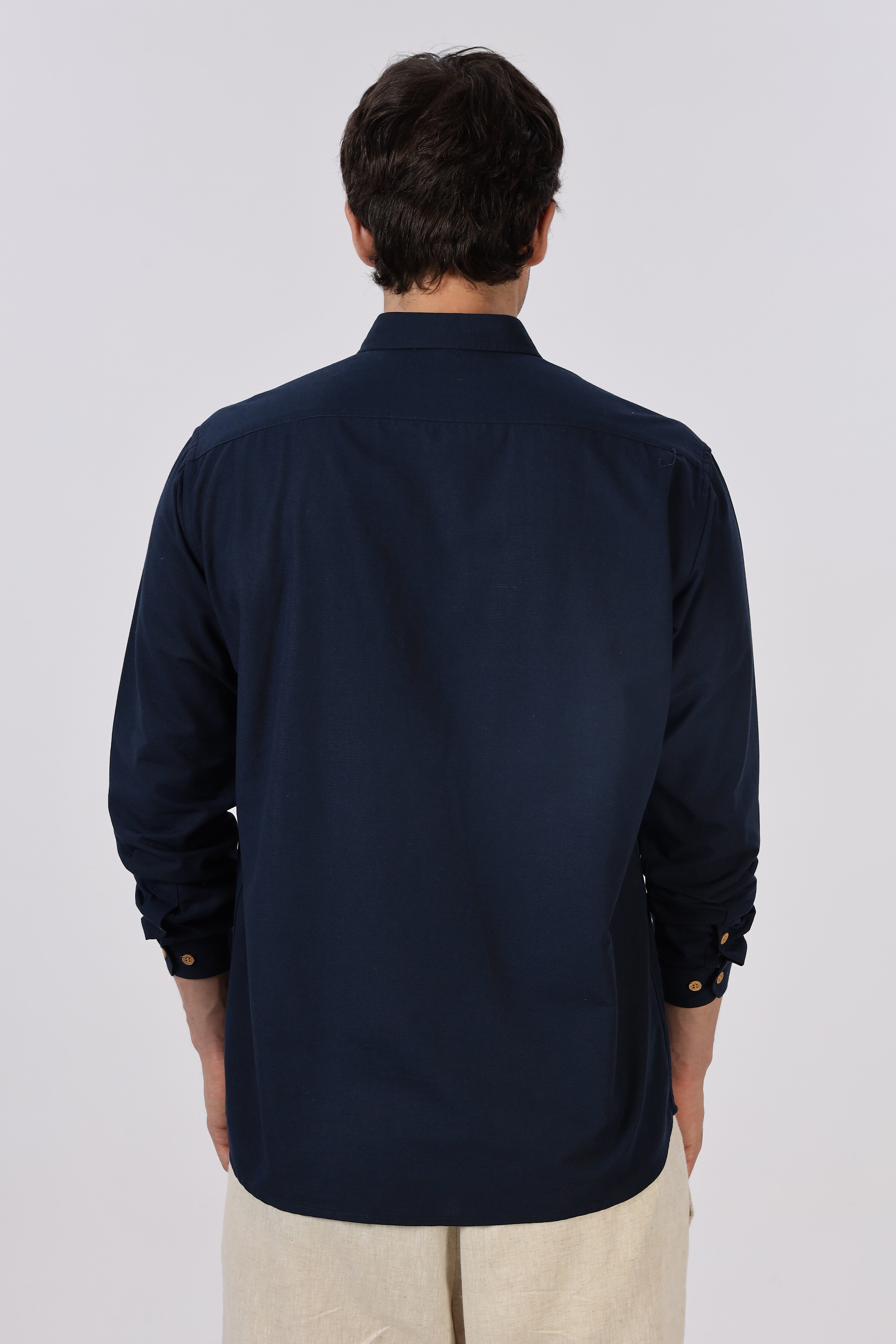 Midnight Mesa Embroidered Indigo Stripe Shirt