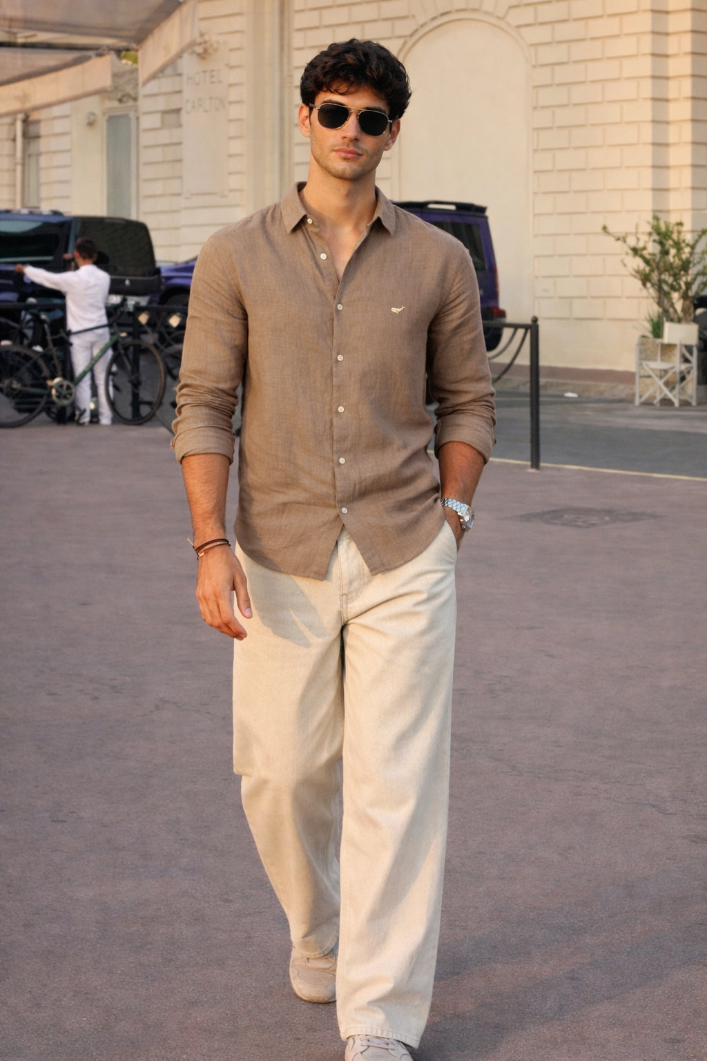 Sandstone 100% Linen 60s Lea Shirt