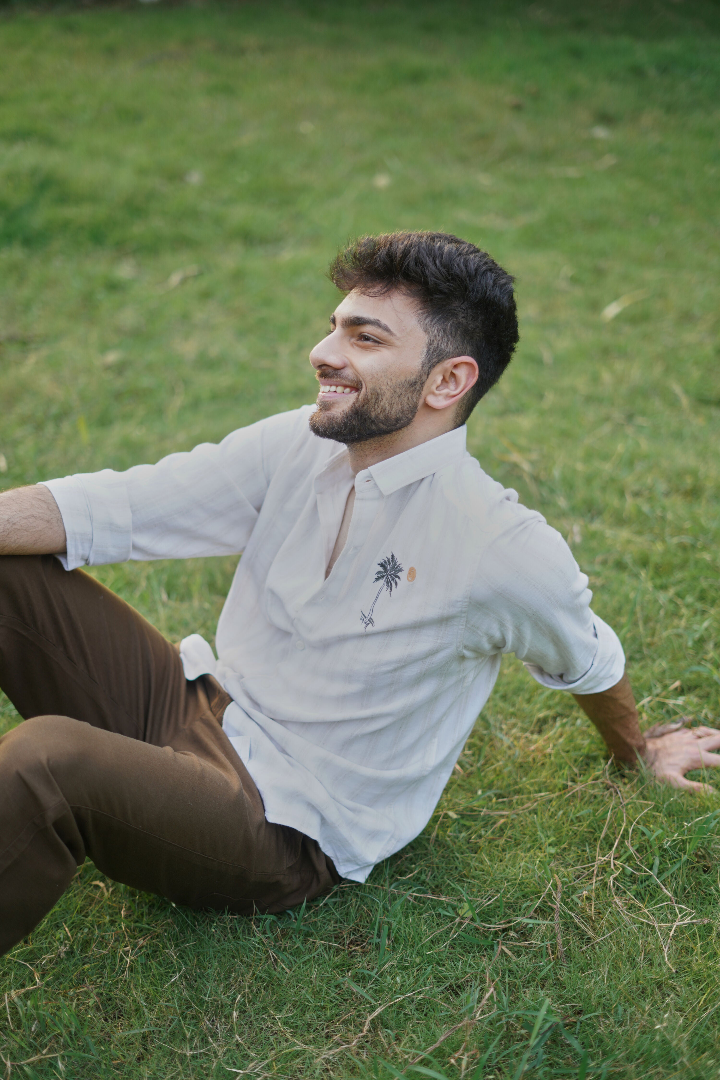 Sunny Side Up Embroidery Stripes Shirt